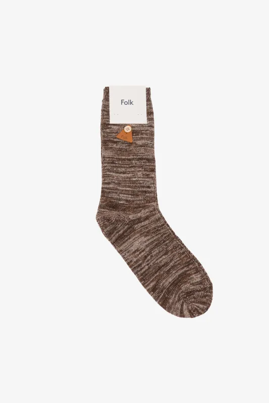 Melange Socks - Light Chocolate Mix made by Folk