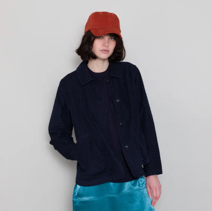 Prism Jacket - Navy Textured Cord made by Folk