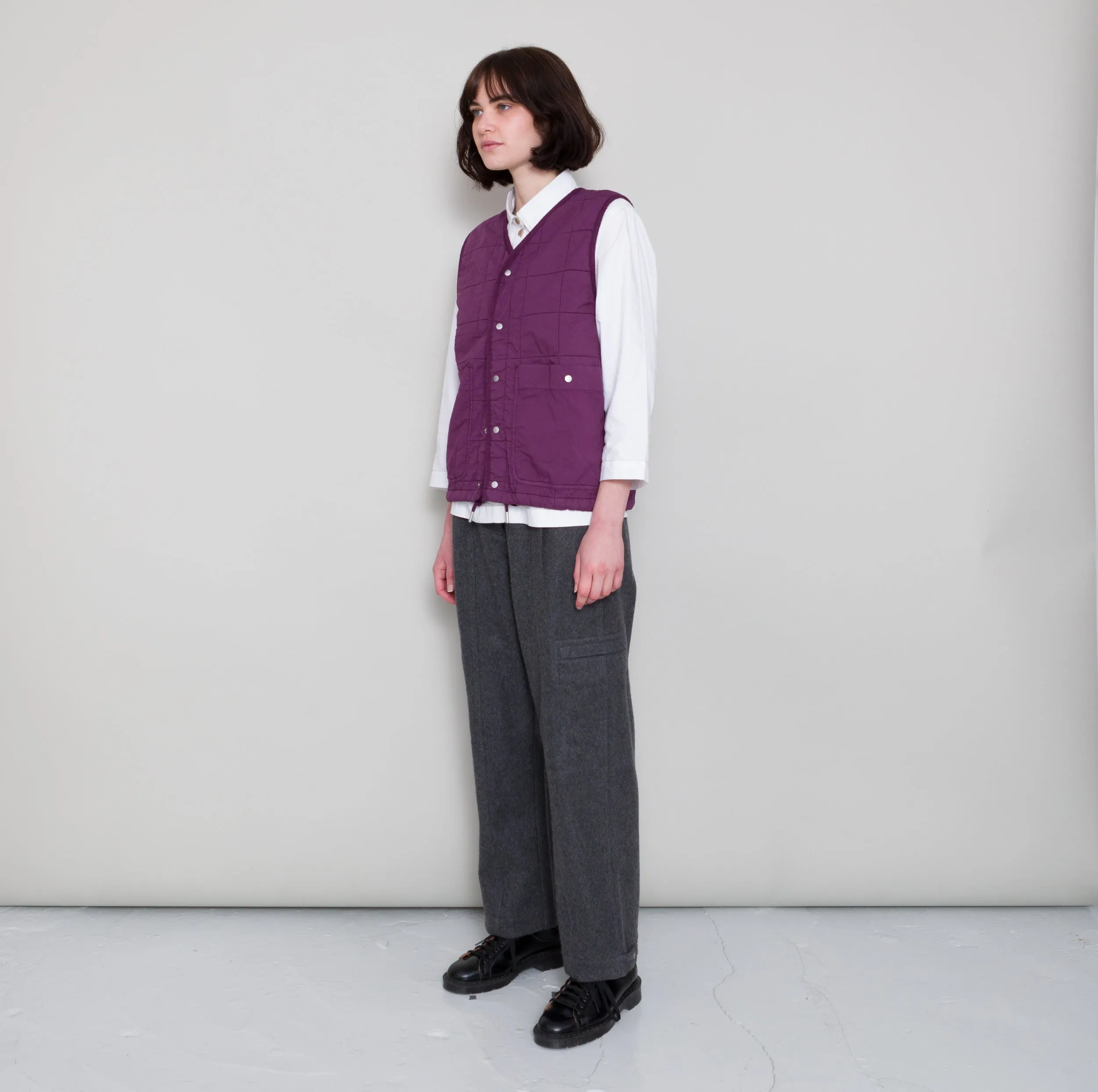 Qulited Boxy Gilet - Wine sold by Folk product image thumbnail 3