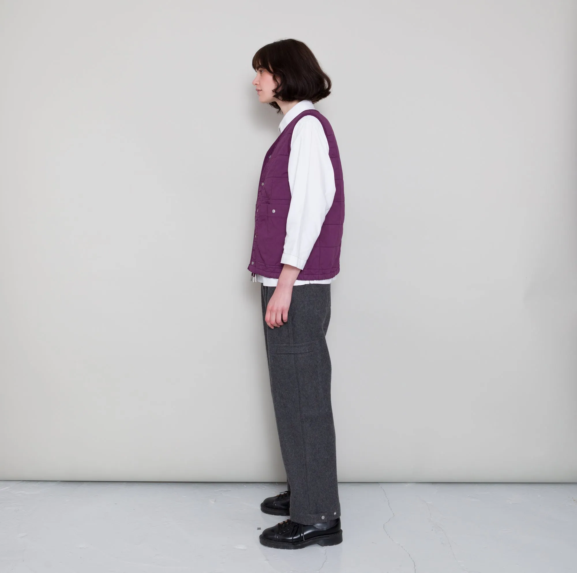 Qulited Boxy Gilet - Wine sold by Folk product image thumbnail 4