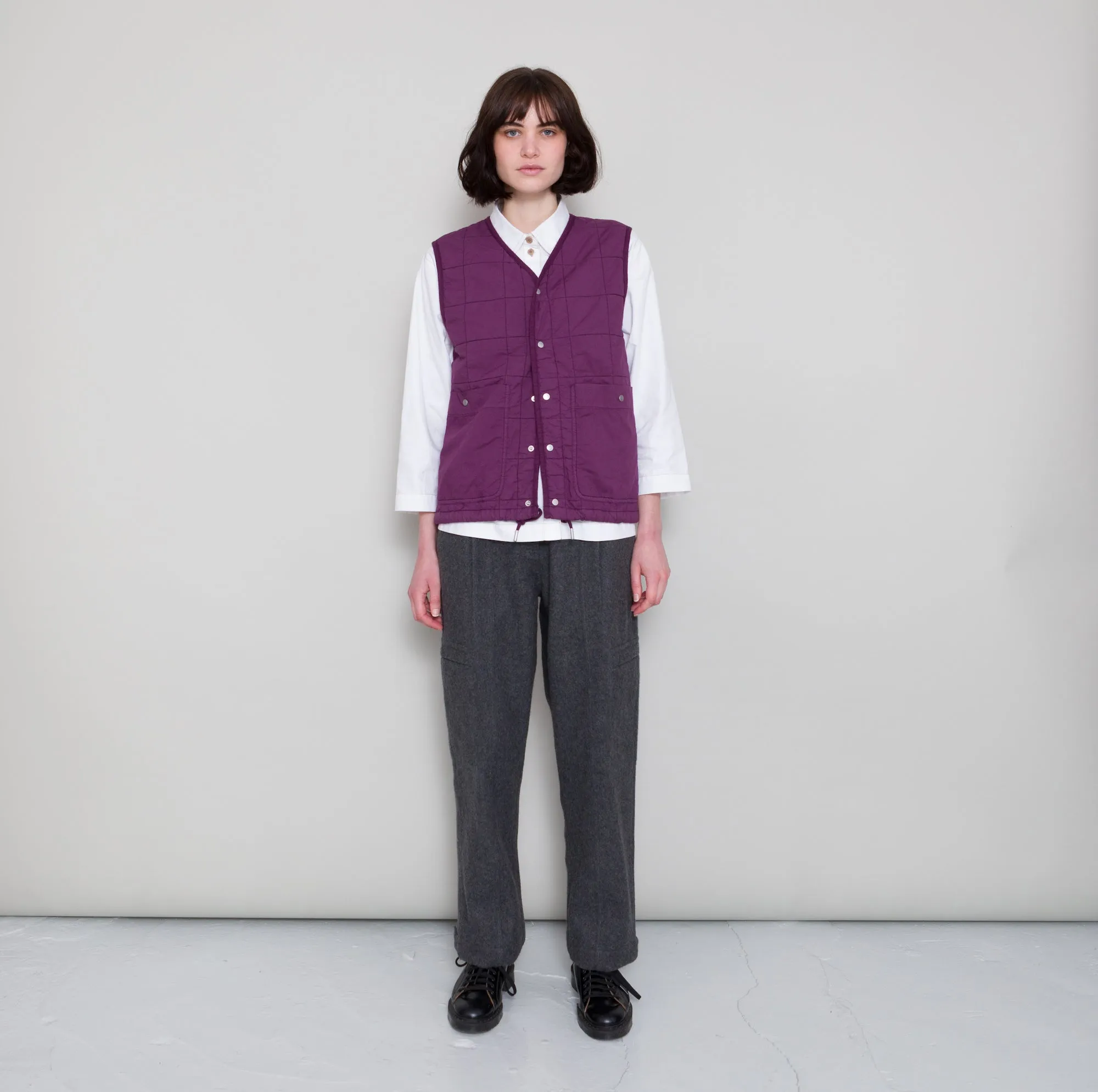 Qulited Boxy Gilet - Wine sold by Folk product image thumbnail 2