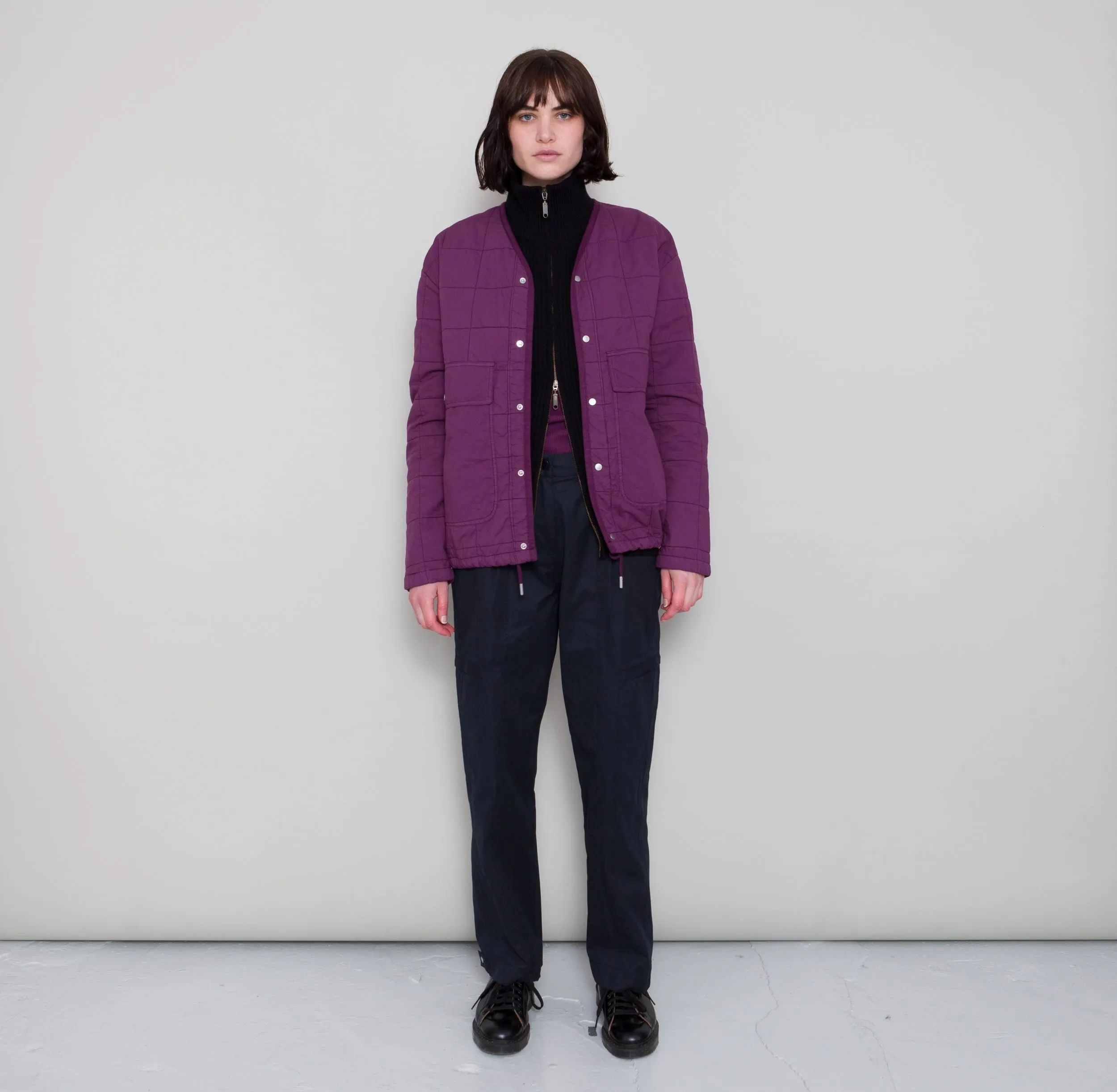 Qulited Boxy Jacket - Wine sold by Folk product image thumbnail 2