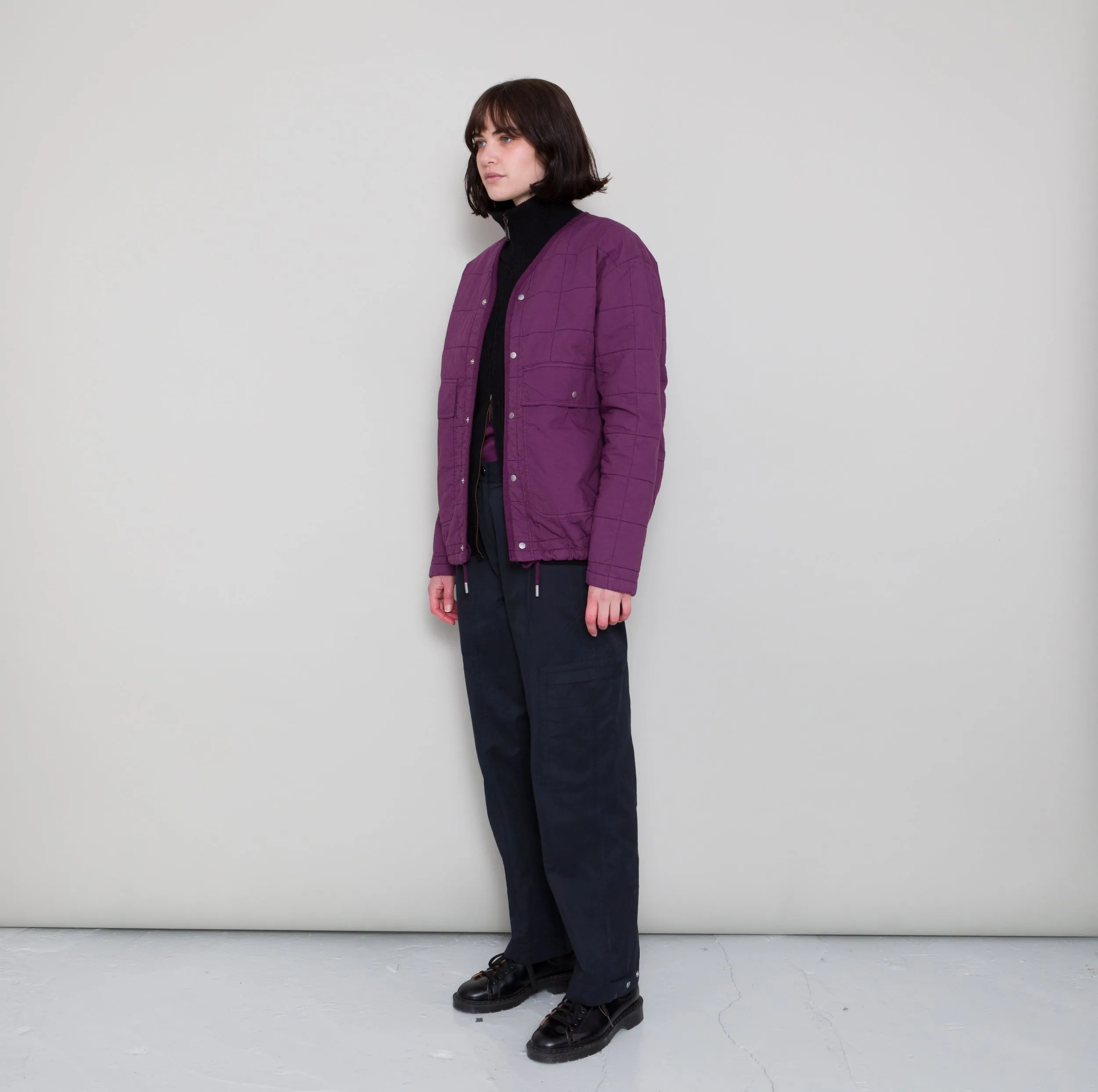 Qulited Boxy Jacket - Wine sold by Folk product image thumbnail 3