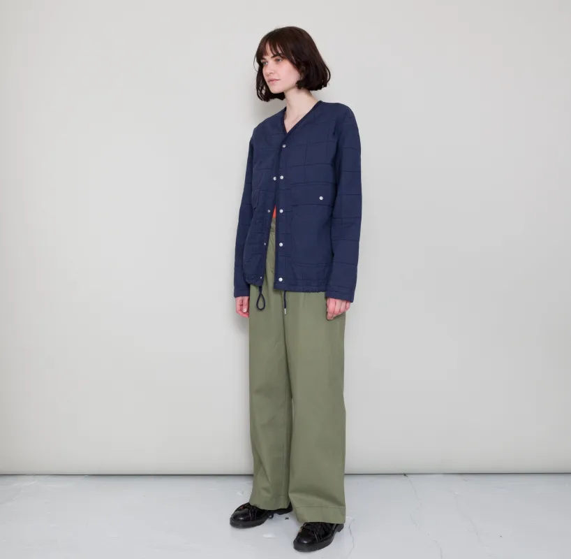 Qulited Boxy Jacket - Soft Navy made by Folk