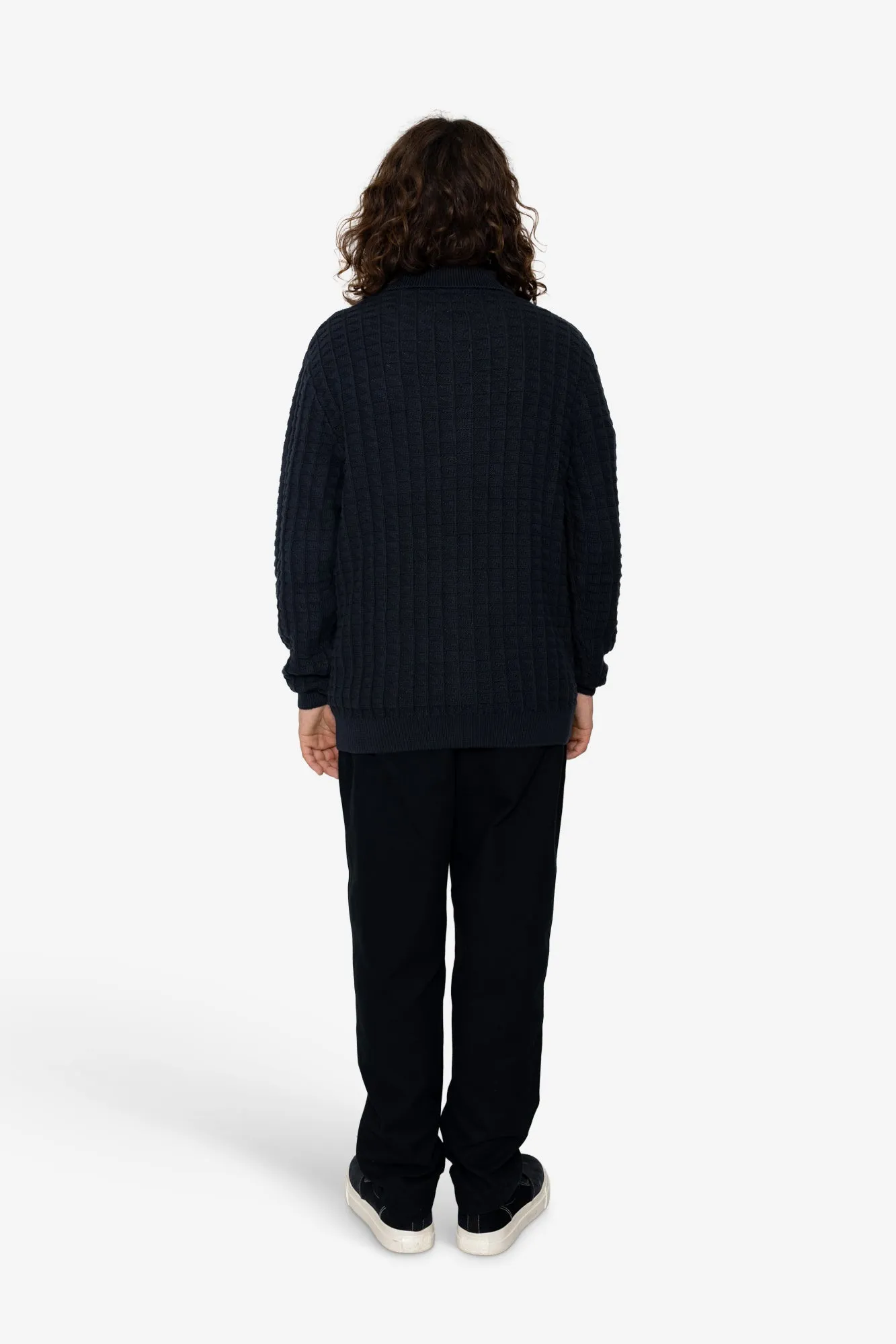 Drew Polo Cardigan - Navy sold by Folk product image thumbnail 5