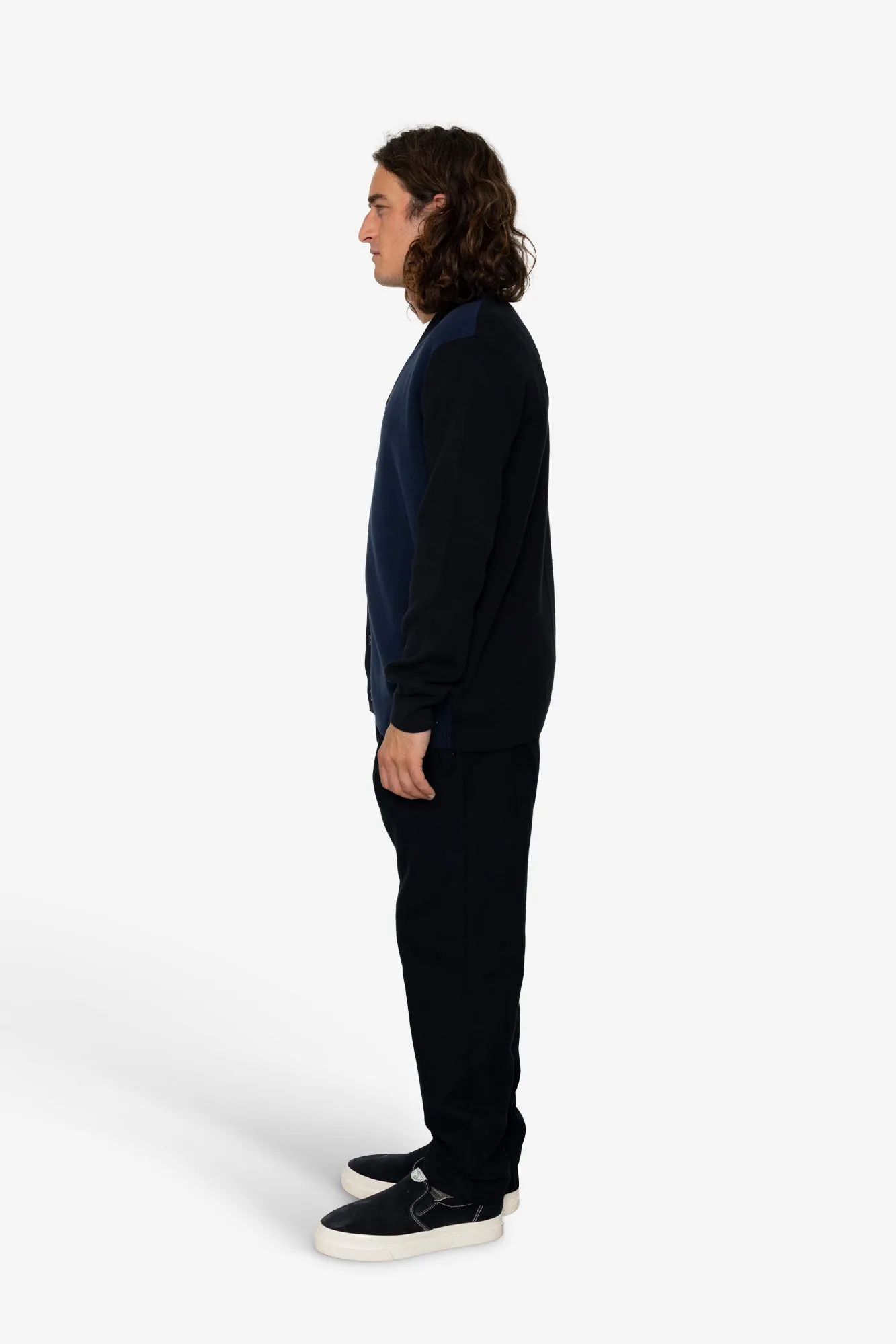 Cosmo High Break Cardigan - Navy / Black sold by Folk product image thumbnail 4