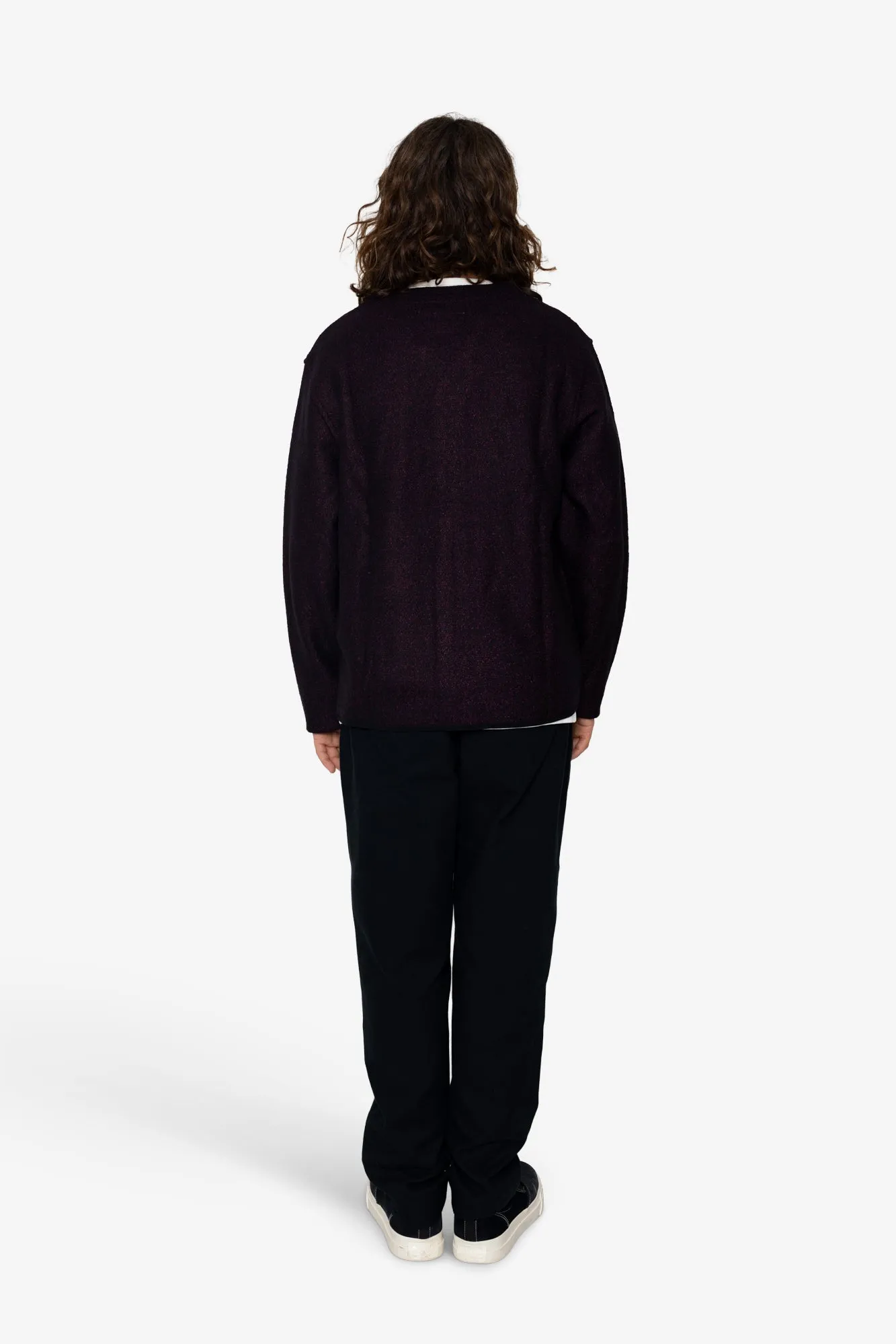 Brigus High Break Cardigan - Burgundy / Black sold by Folk product image thumbnail 5