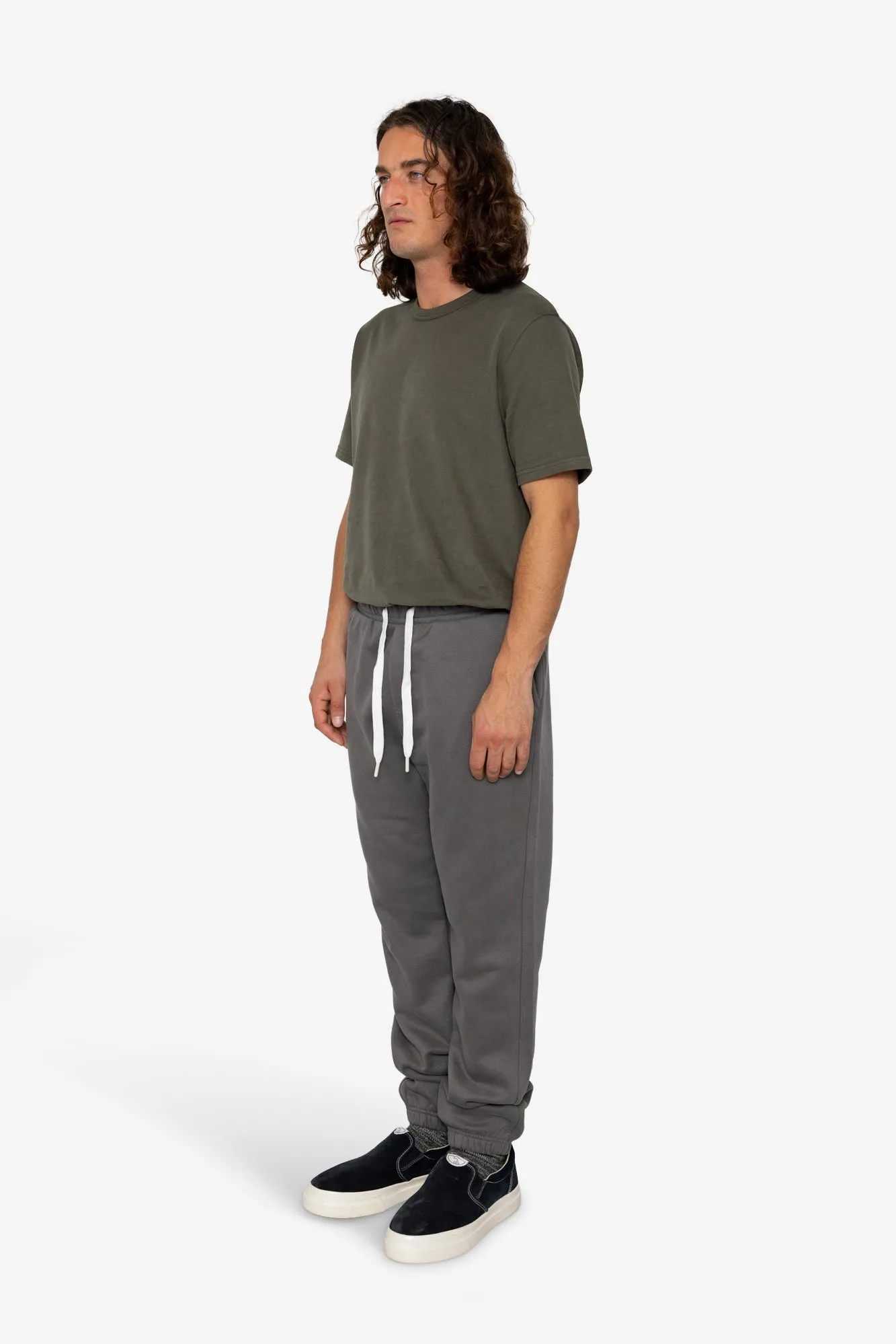 Blain Brush Fleece Jogger - Mid Grey sold by Folk product image thumbnail 3