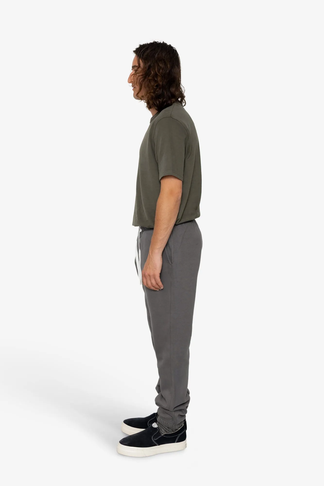 Blain Brush Fleece Jogger - Mid Grey sold by Folk product image thumbnail 4