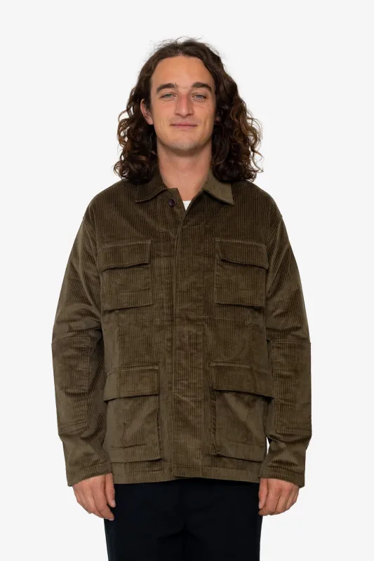 Battle Overshirt - Dark Olive sold by Folk