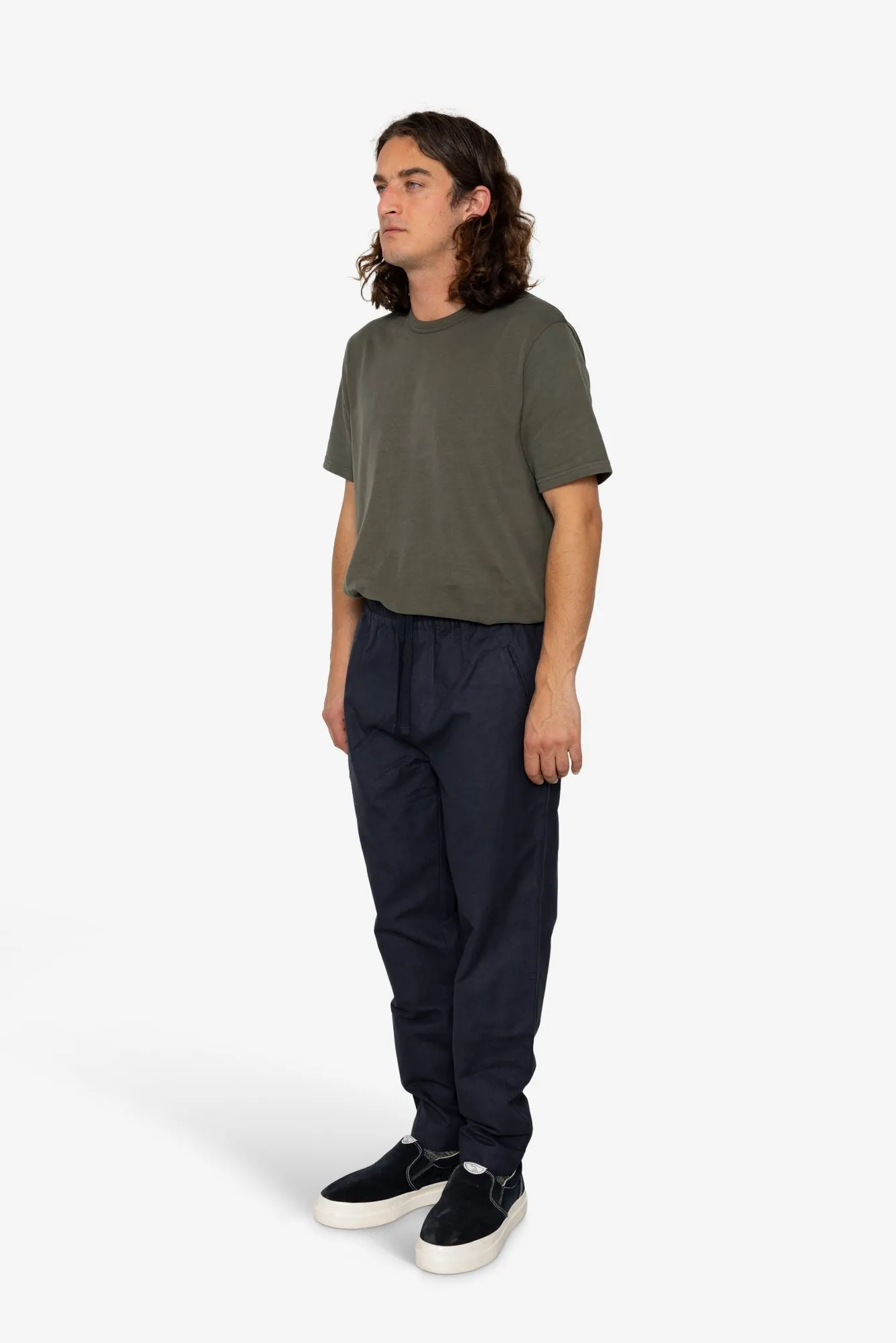 Drawcord Moleskin Trousers - Charcoal sold by Folk product image thumbnail 3