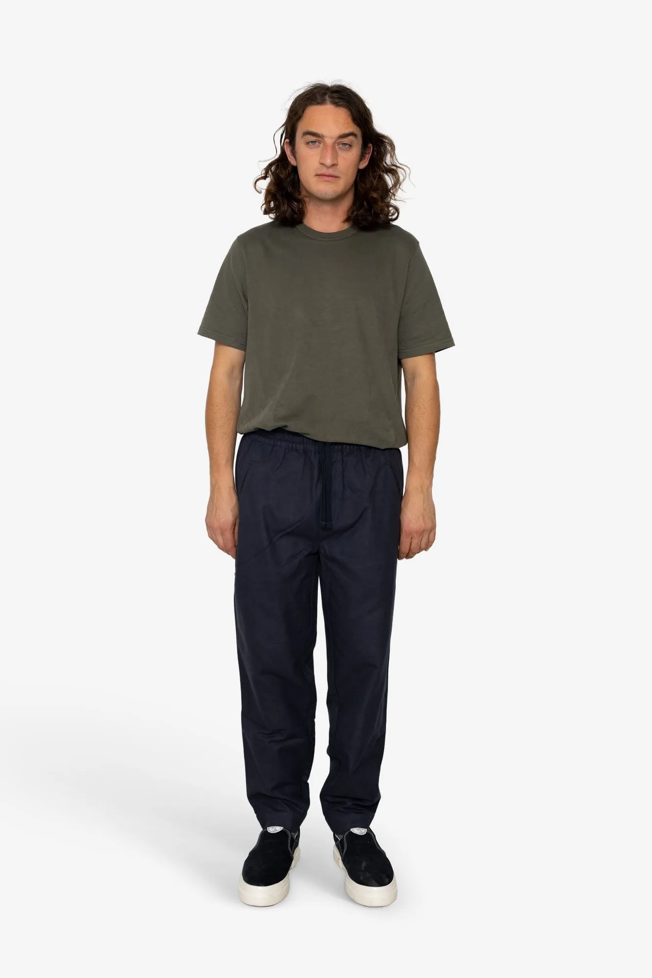Drawcord Moleskin Trousers - Charcoal sold by Folk product image thumbnail 2