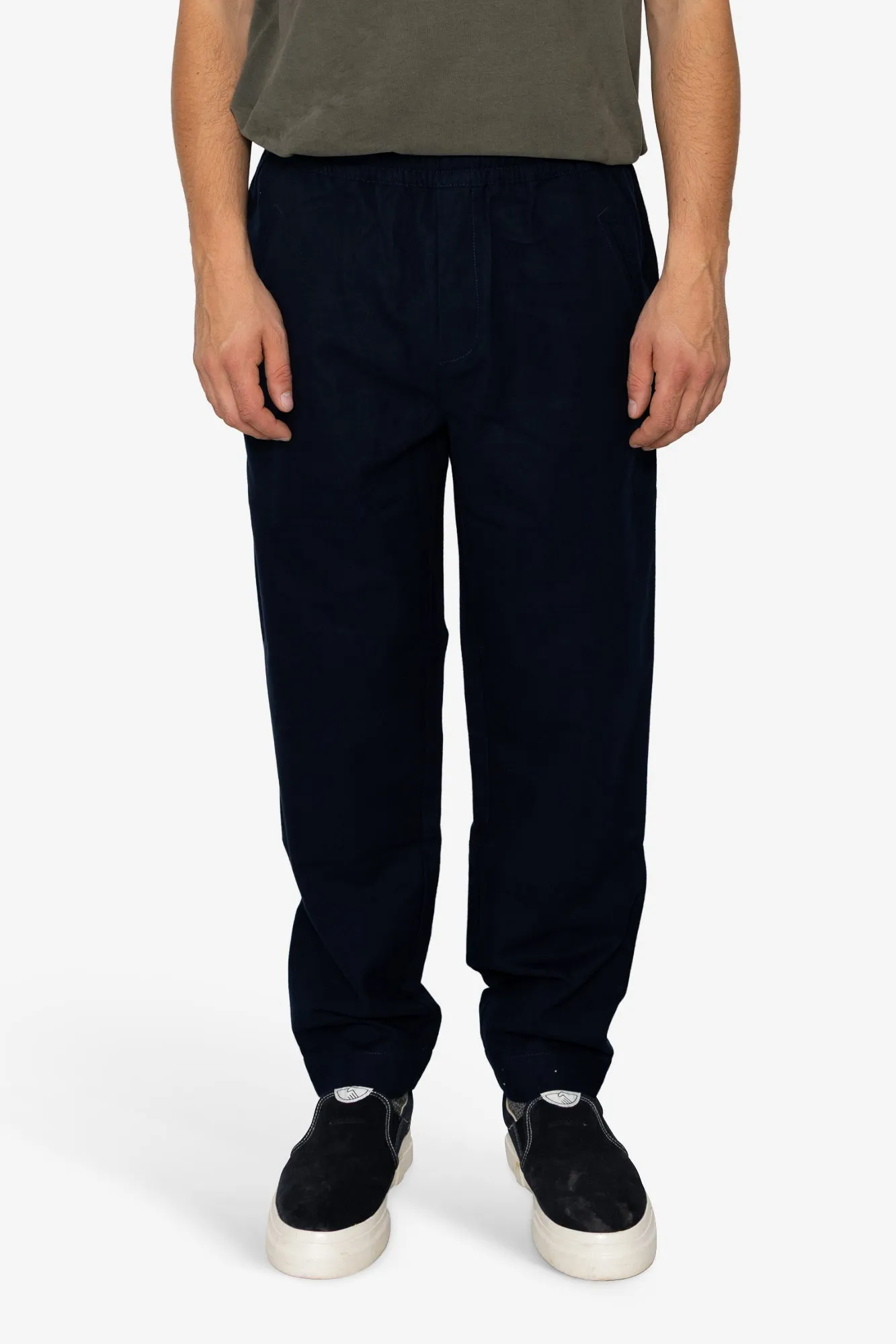 Drawcord Moleskin Trousers - Dark Navy sold by Folk