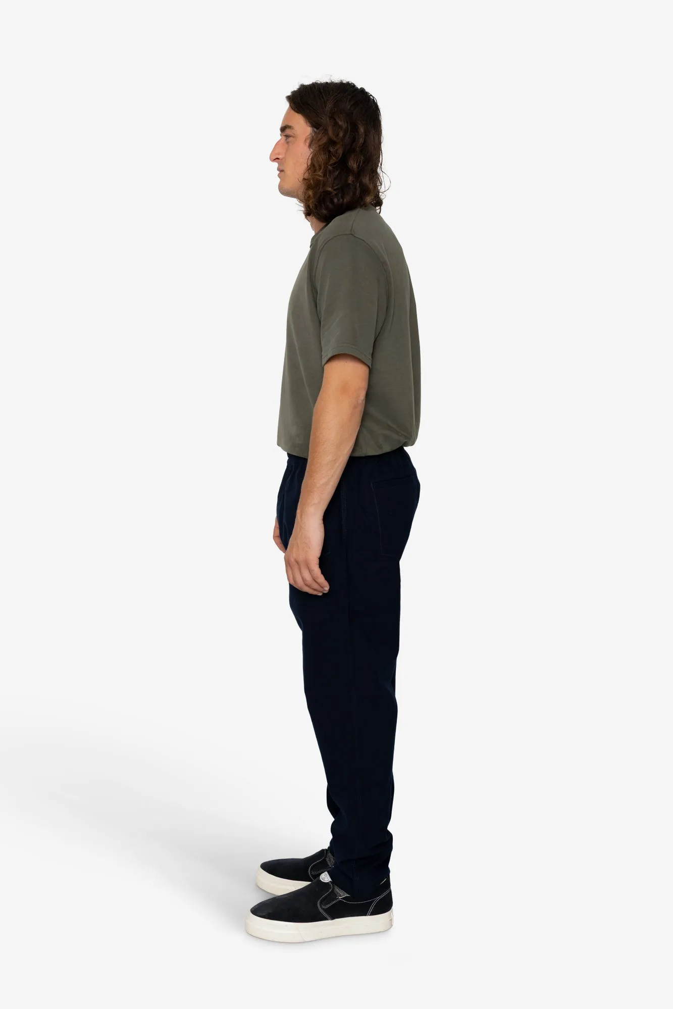 Drawcord Moleskin Trousers - Dark Navy sold by Folk product image thumbnail 4