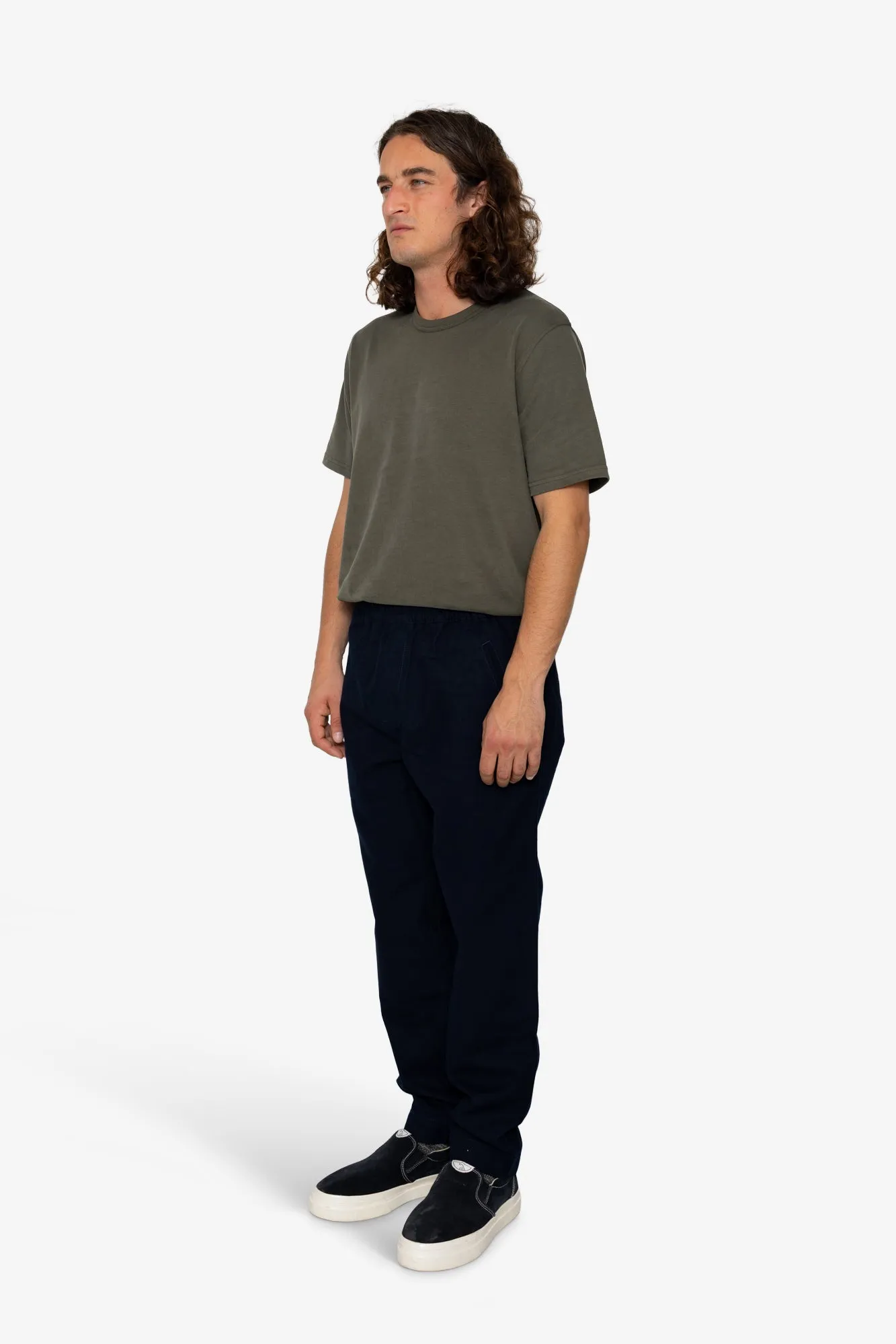 Drawcord Moleskin Trousers - Dark Navy sold by Folk product image thumbnail 3