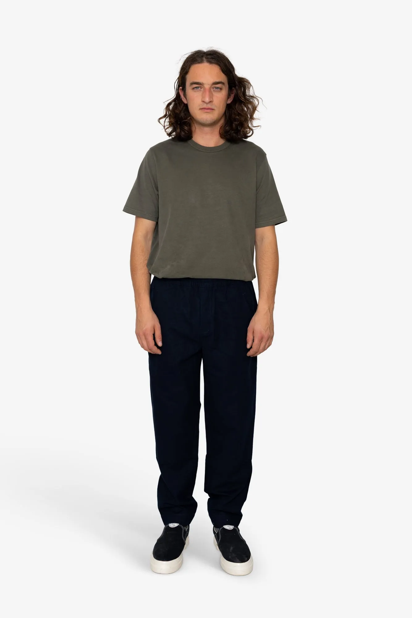 Drawcord Moleskin Trousers - Dark Navy sold by Folk product image thumbnail 2