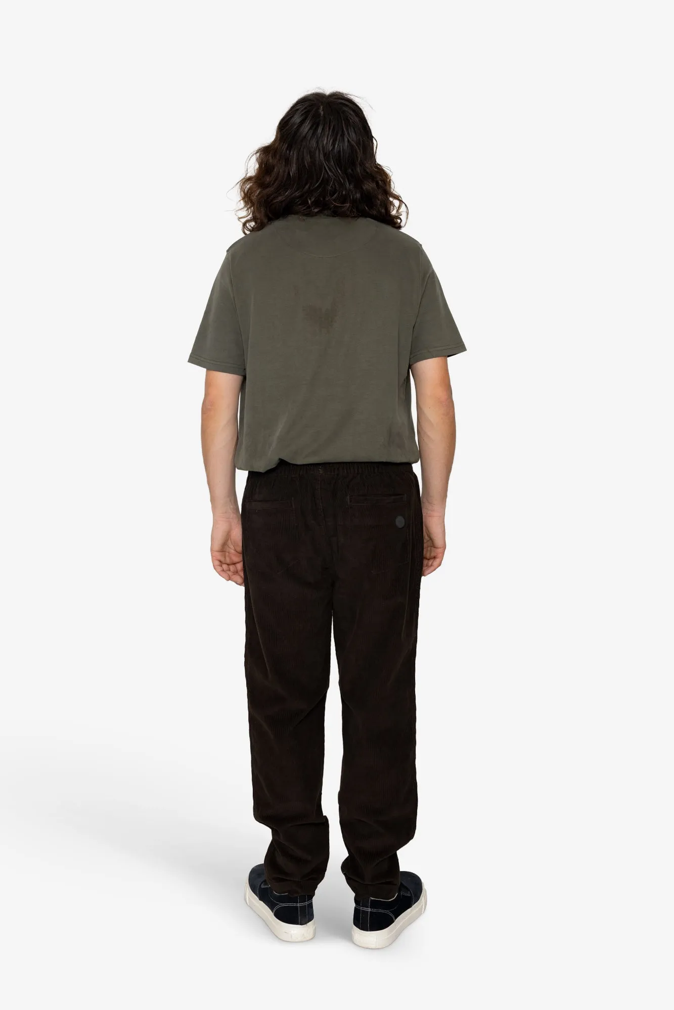 Drawcord Cord Trousers - Dark Khaki sold by Folk product image thumbnail 5