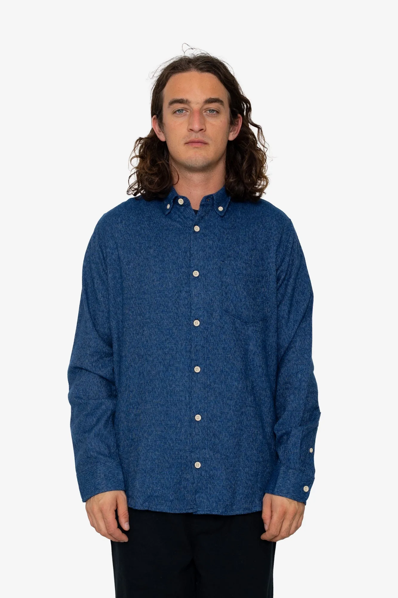 Matrix Shirt - Navy / Black sold by Folk