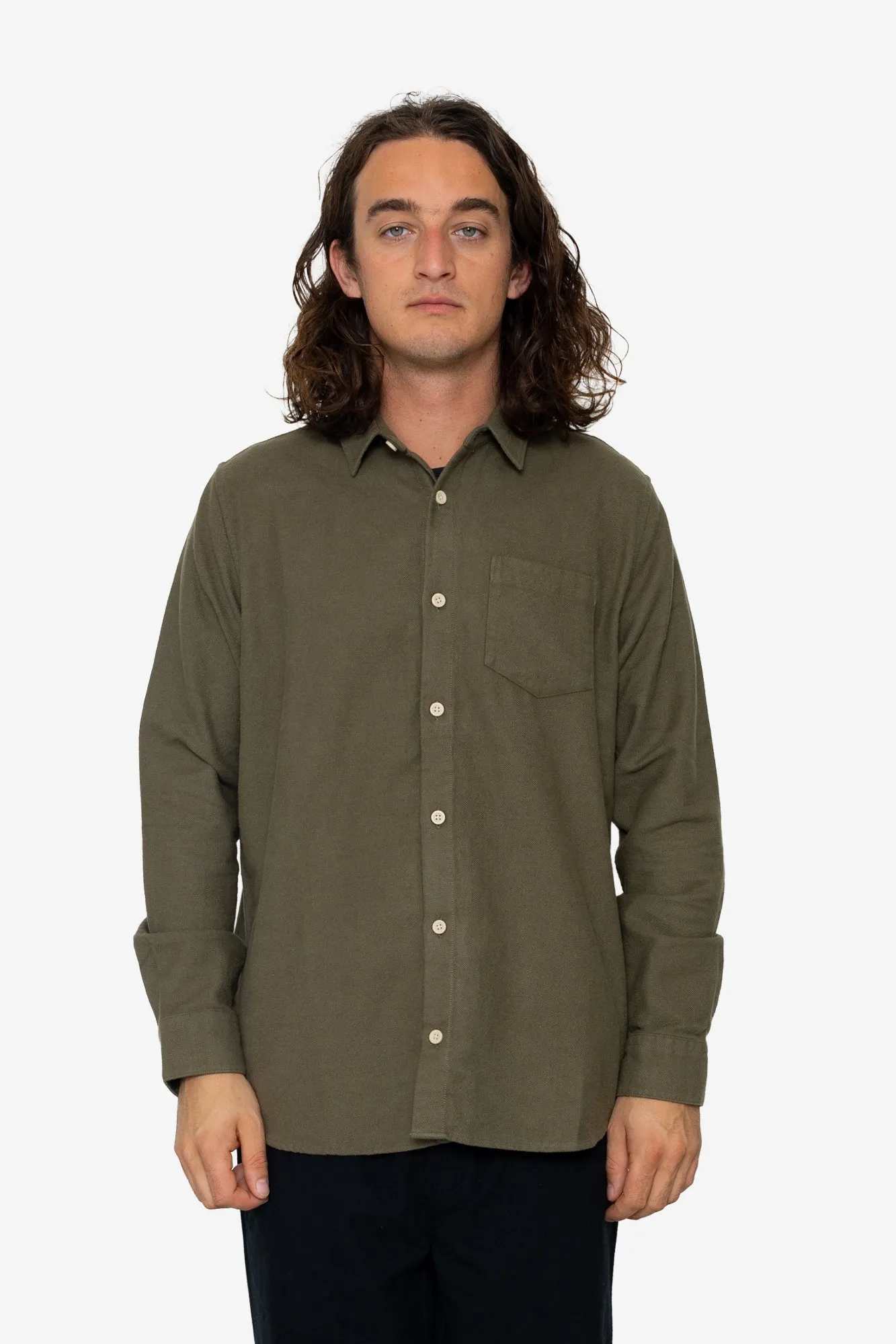 Lyme Shirt - Olive sold by Folk