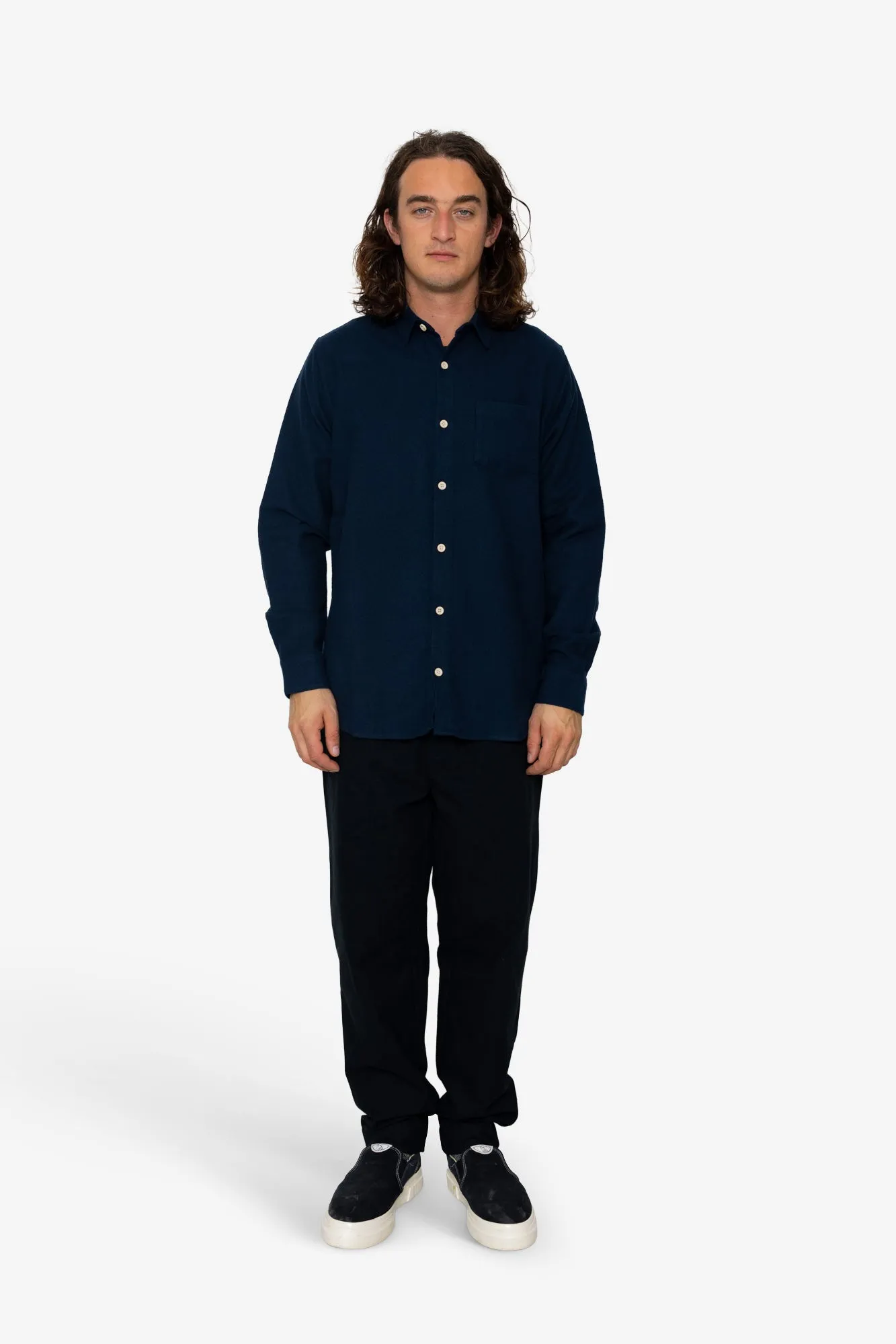Lyme Shirt - Navy sold by Folk product image thumbnail 2