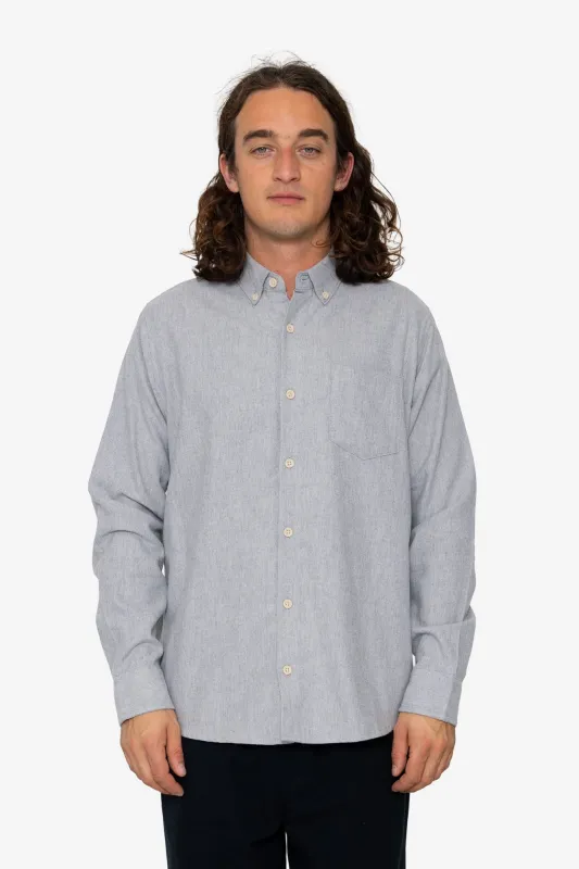 Lewis Shirt - Silver Melange sold by Folk