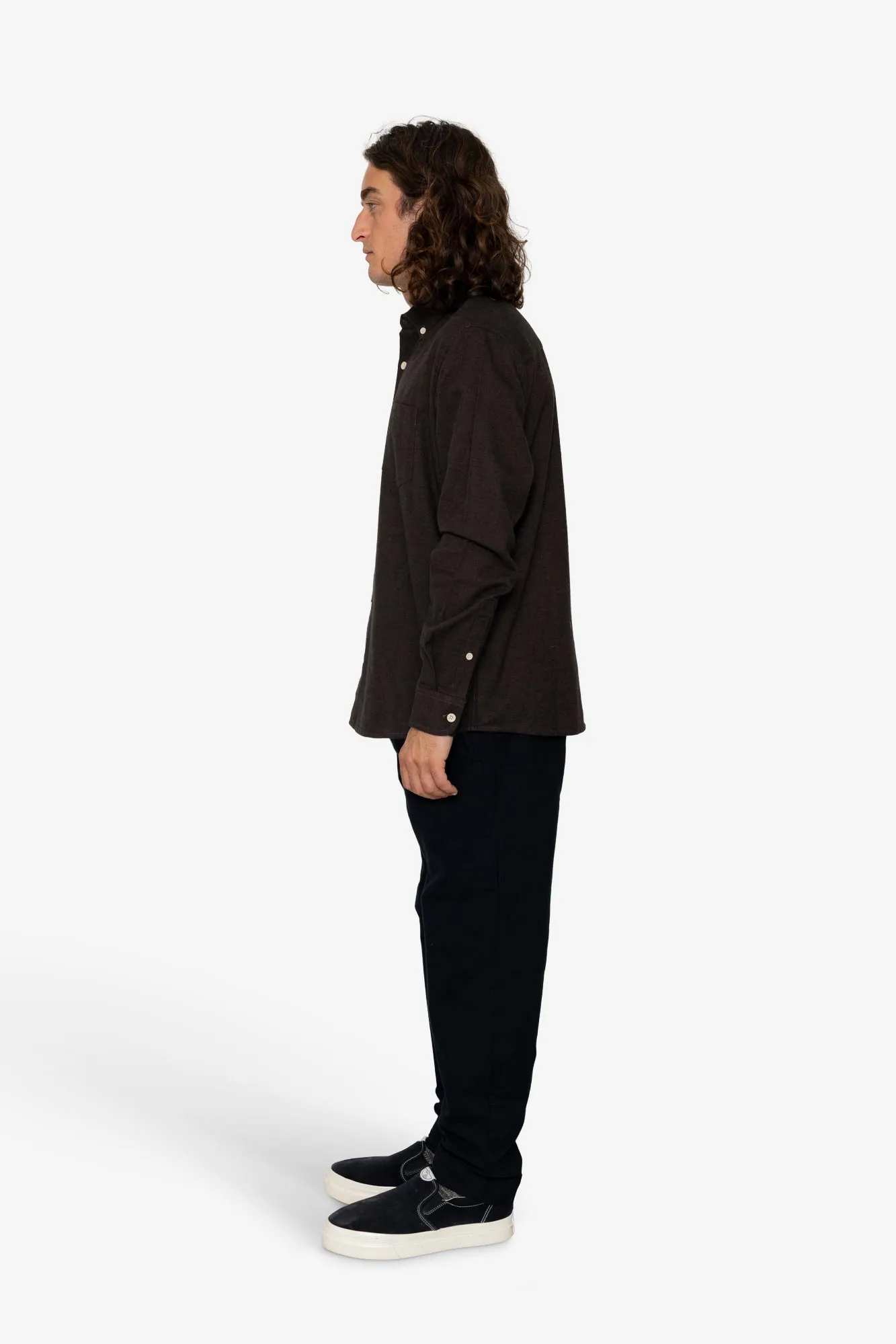 Lewis Shirt - Chocolate / Black sold by Folk product image thumbnail 4