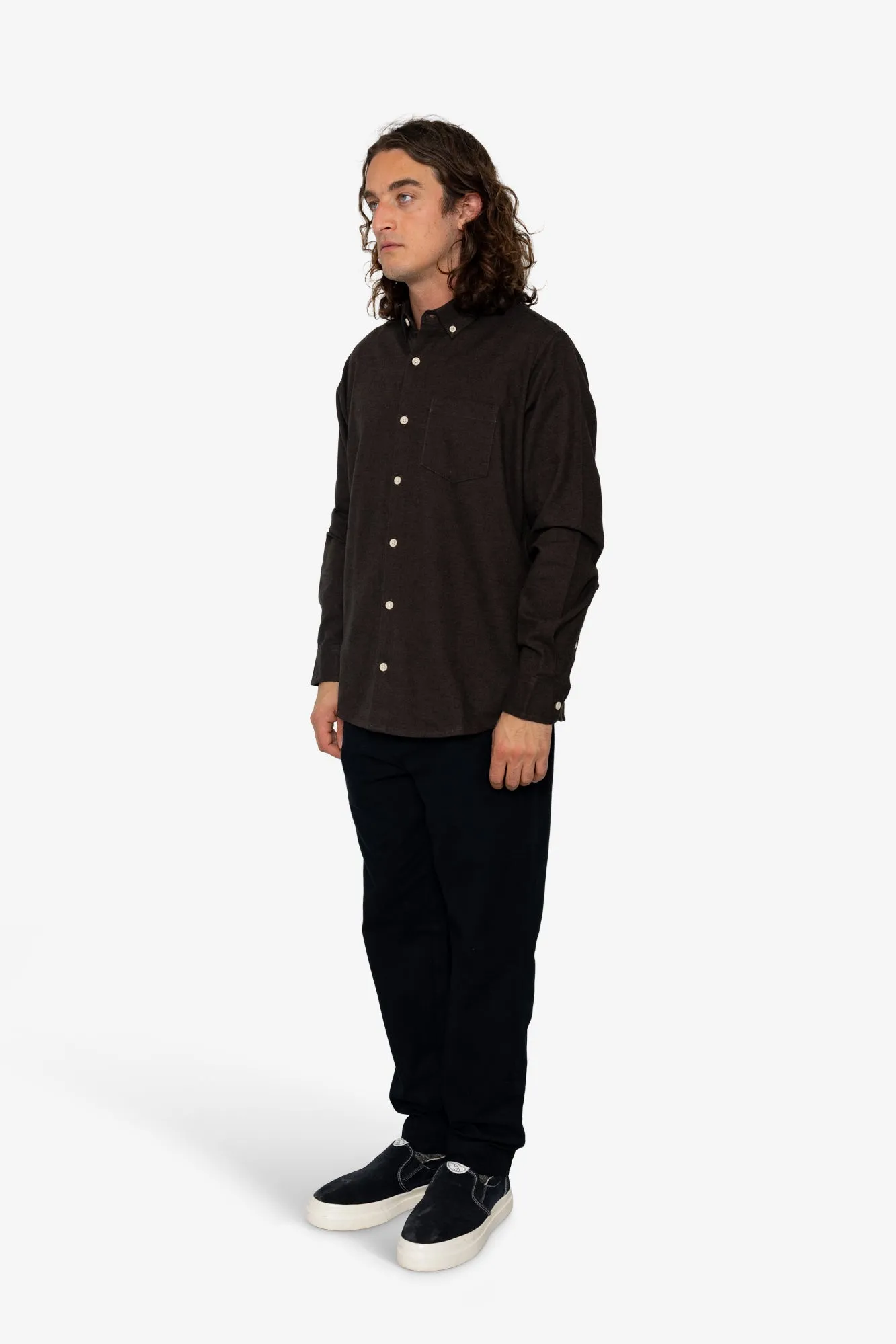 Lewis Shirt - Chocolate / Black sold by Folk product image thumbnail 3