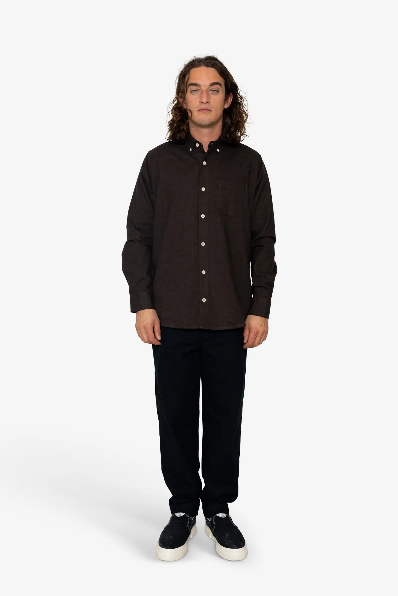 Lewis Shirt - Chocolate / Black sold by Folk product image thumbnail 2