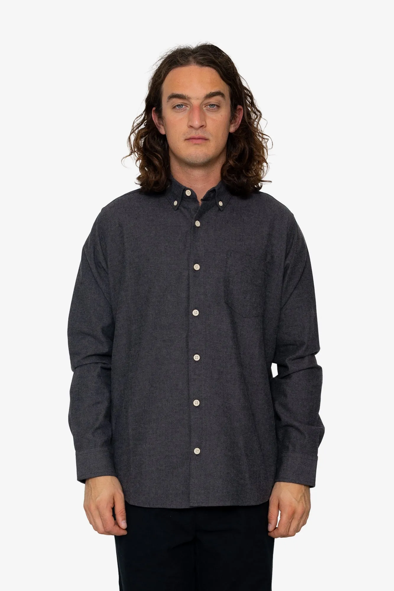 Lewis Shirt - Black / Grey sold by Folk