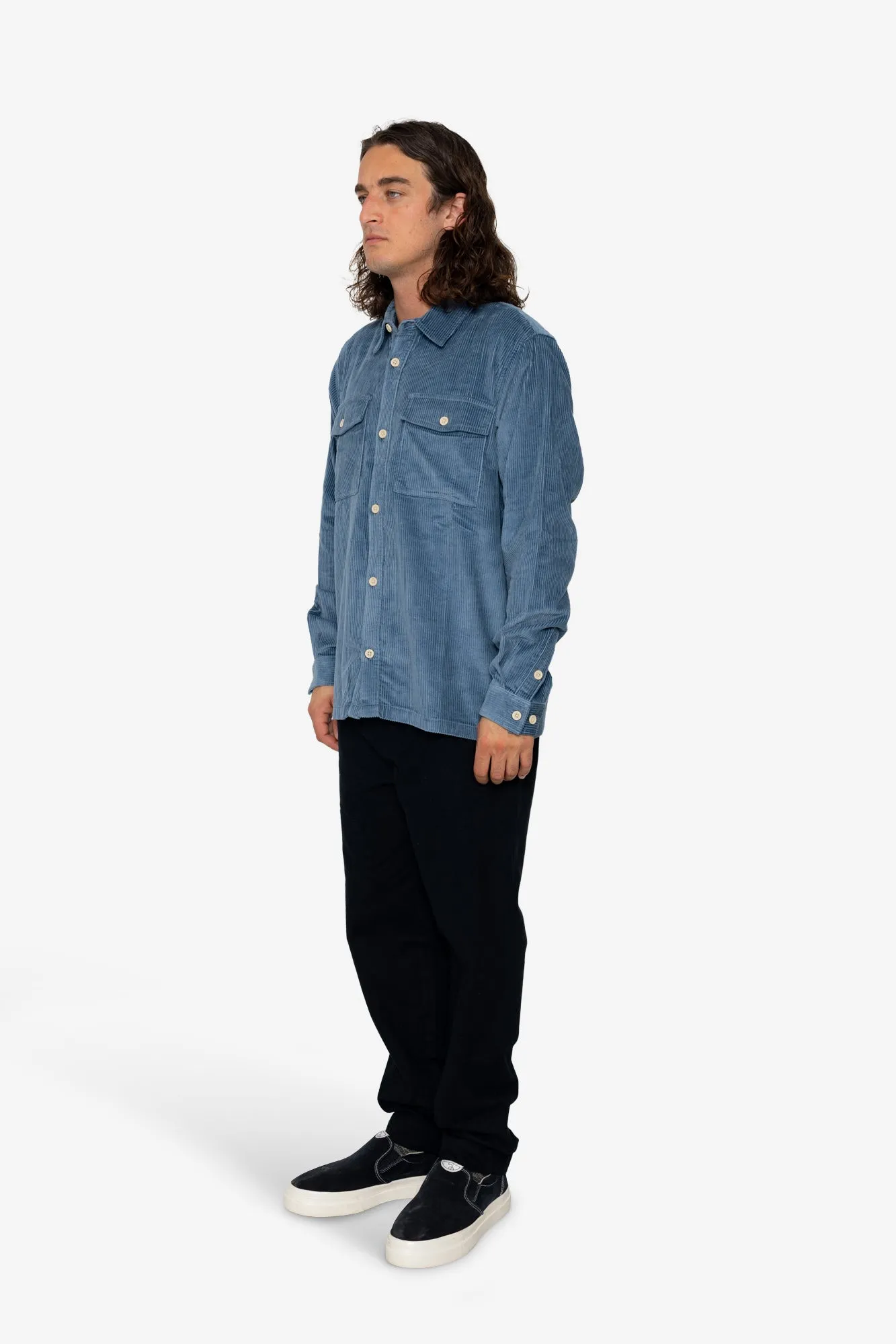 Kings Overshirt - Blue Grey sold by Folk product image thumbnail 3