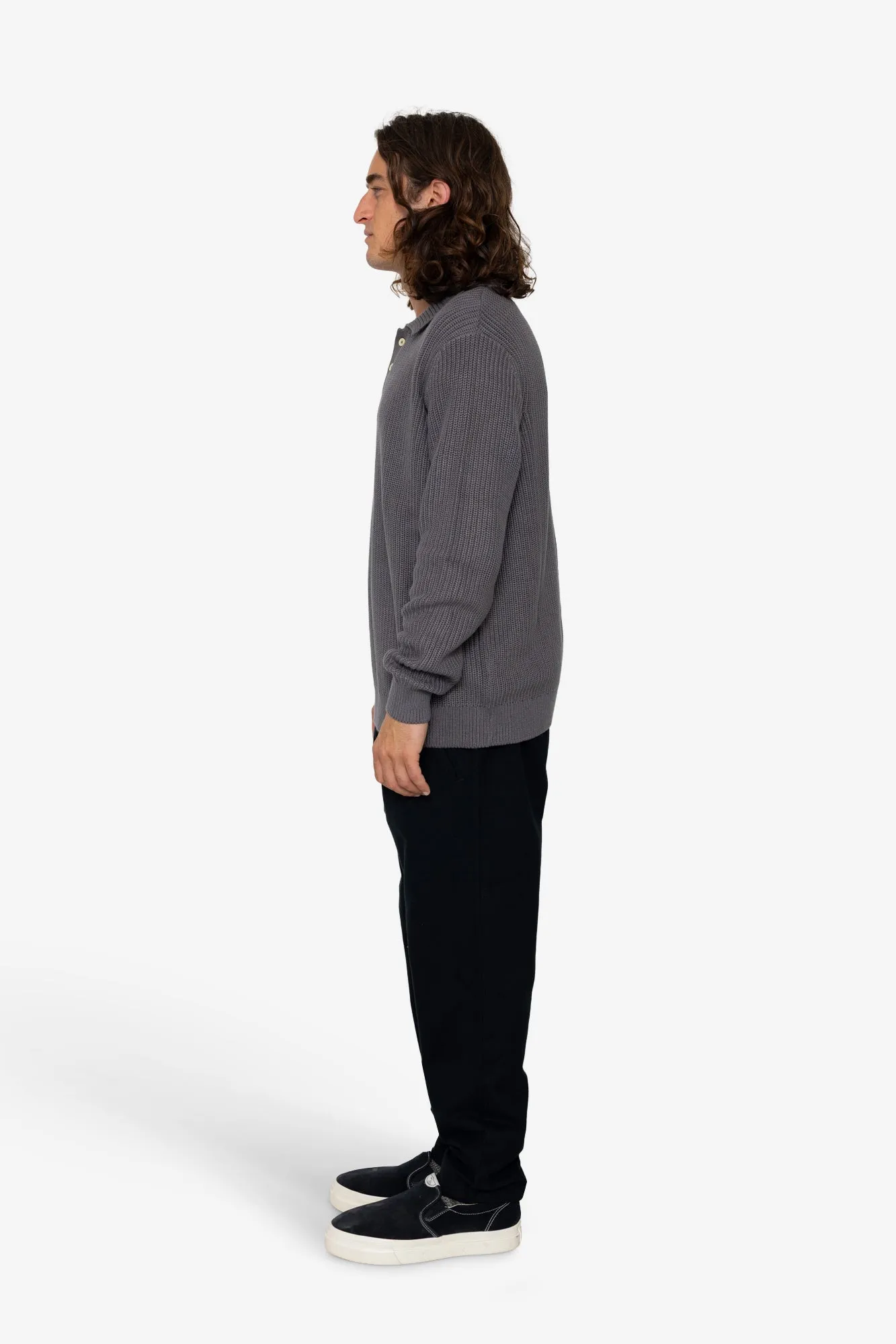 Hayley Polo - Charcoal sold by Folk product image thumbnail 4