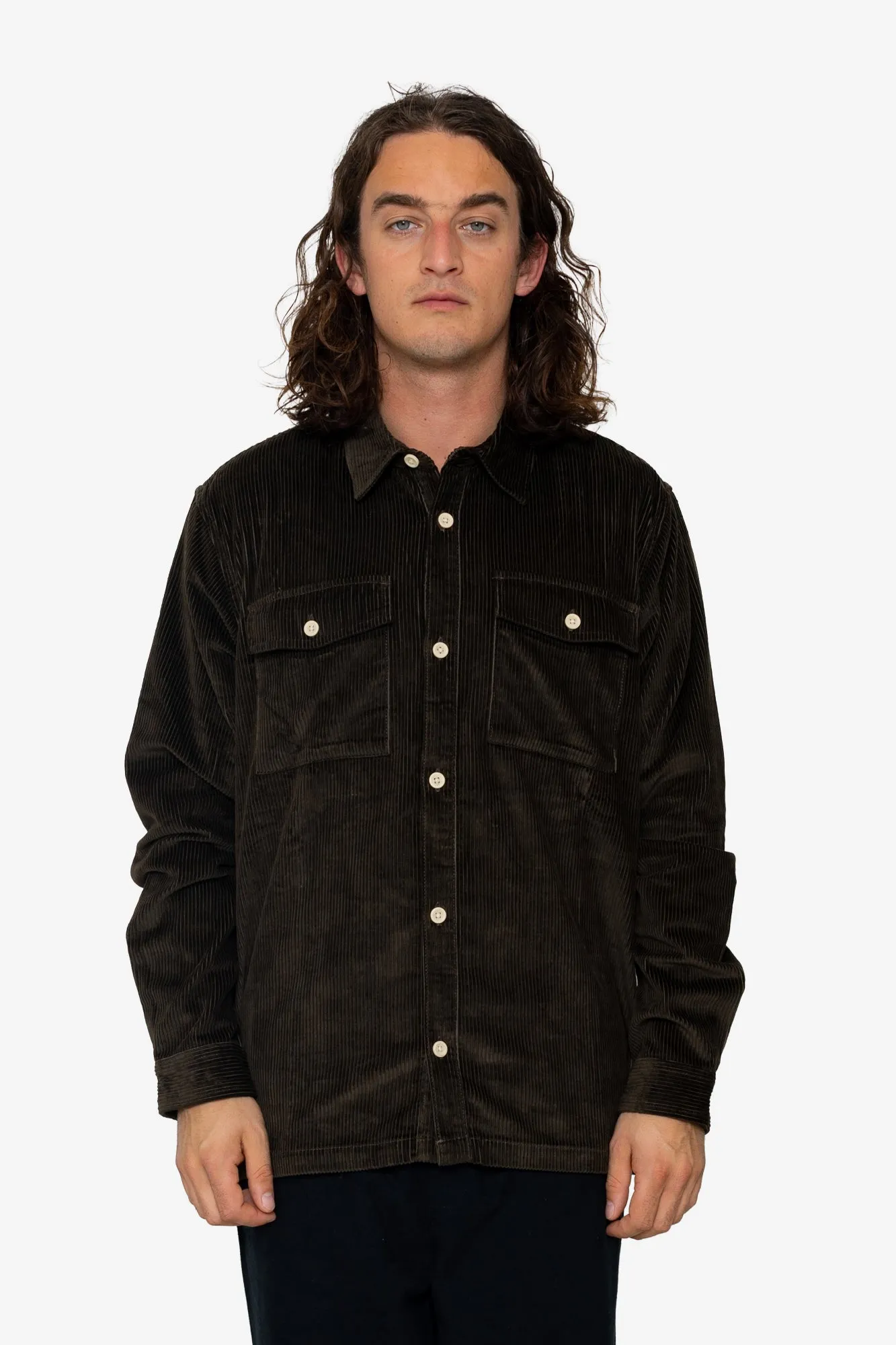 Kings Overshirt - Dark Olive sold by Folk