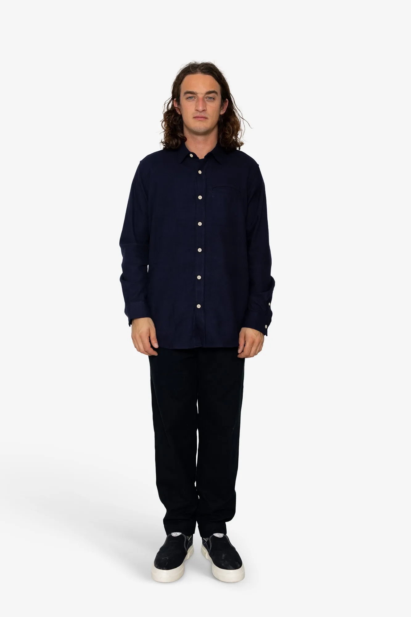 Grader Plain Shirt - Dark Navy sold by Folk product image thumbnail 2