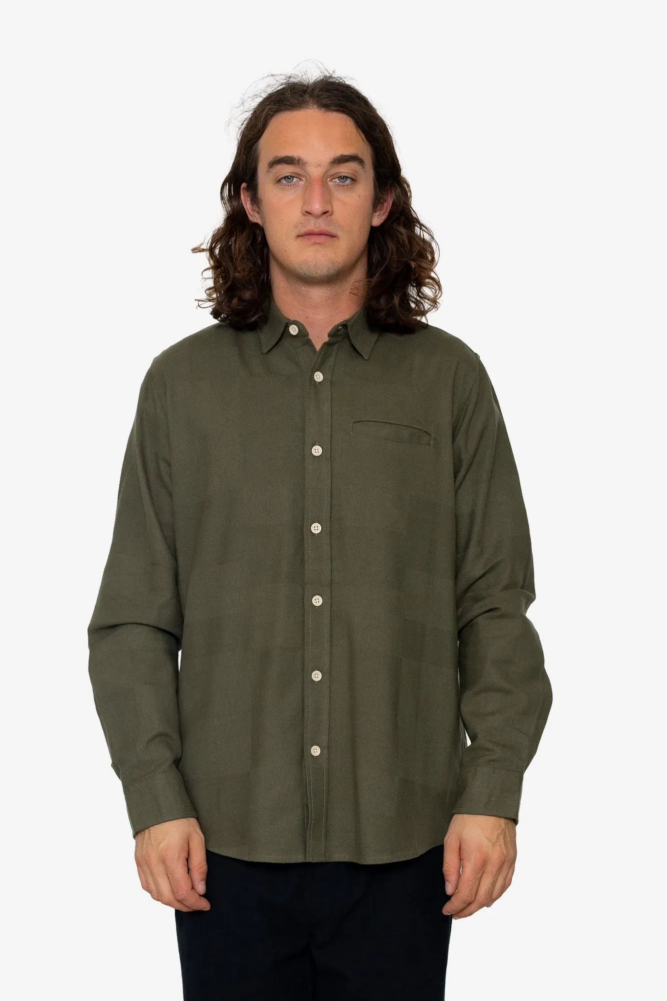 Grader Shirt - Dark Olive sold by Folk