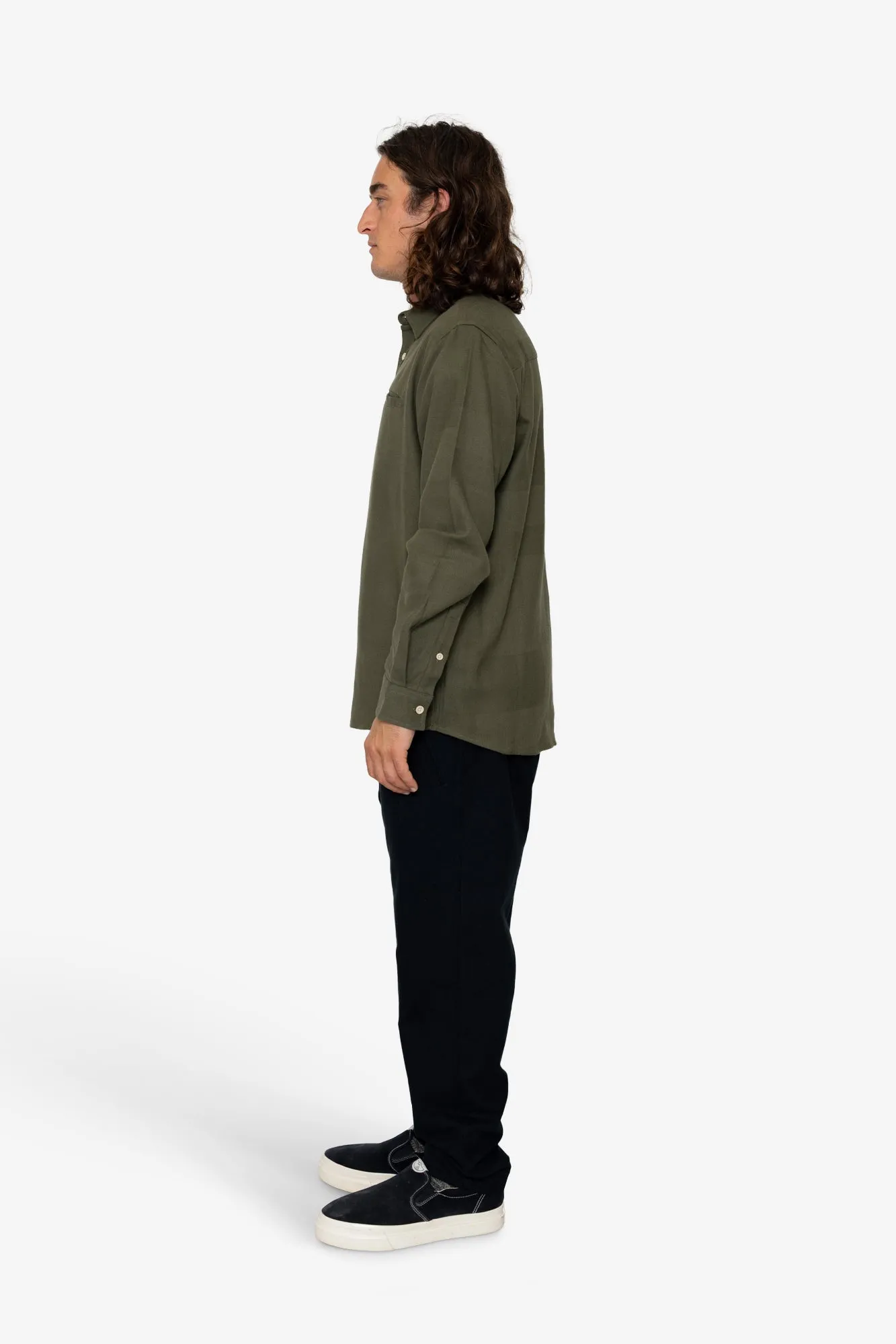 Grader Shirt - Dark Olive sold by Folk product image thumbnail 4