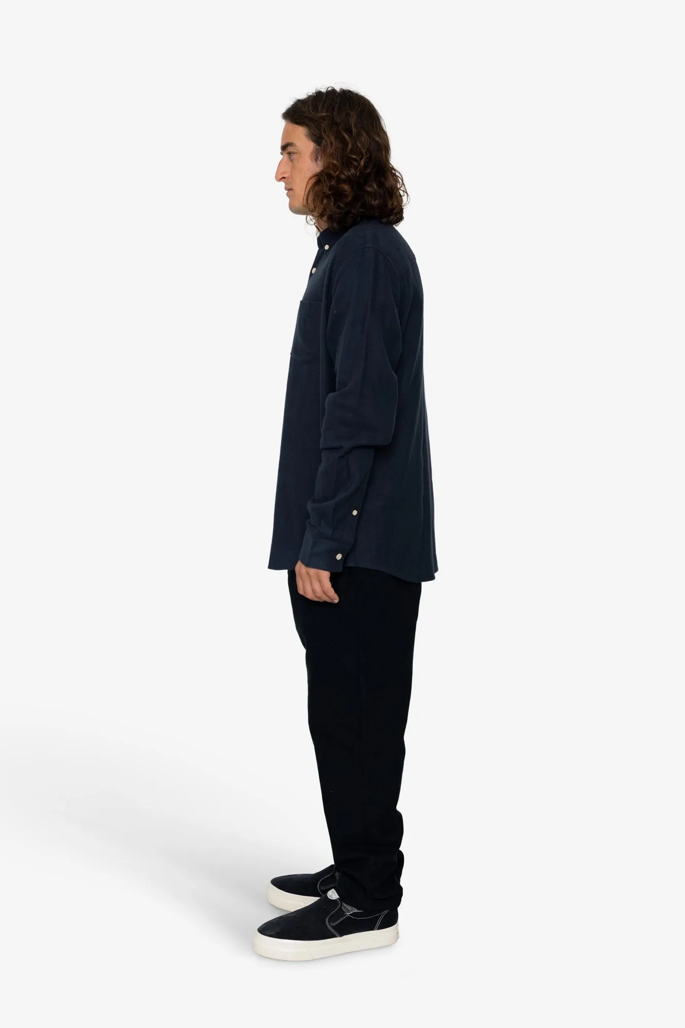 Flannel Bobby Button Down - Navy sold by Folk product image thumbnail 4