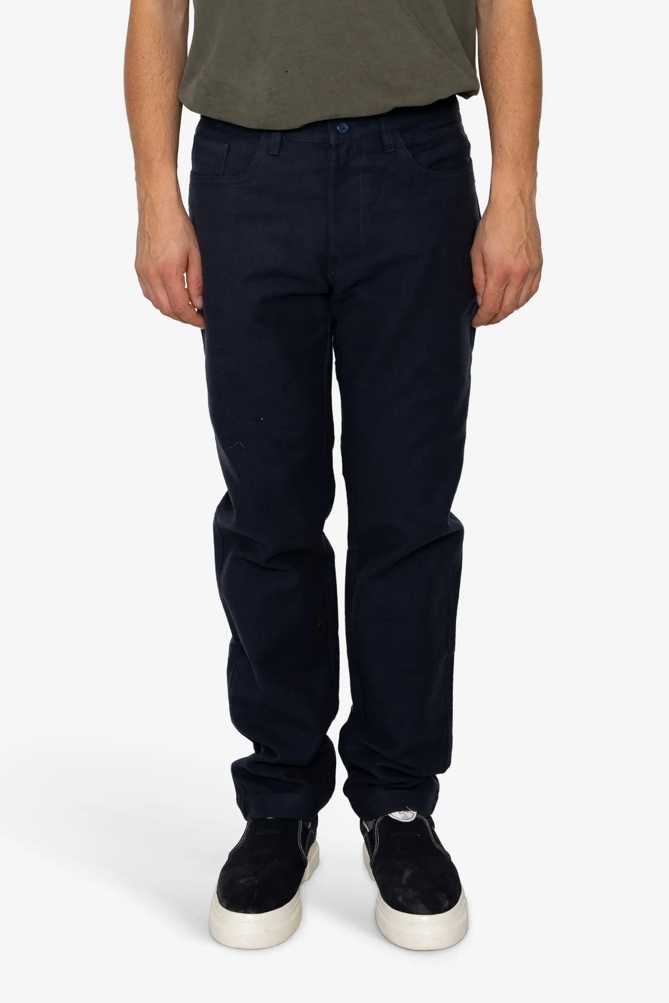 Fiver Moleskin Chino - Navy sold by Folk