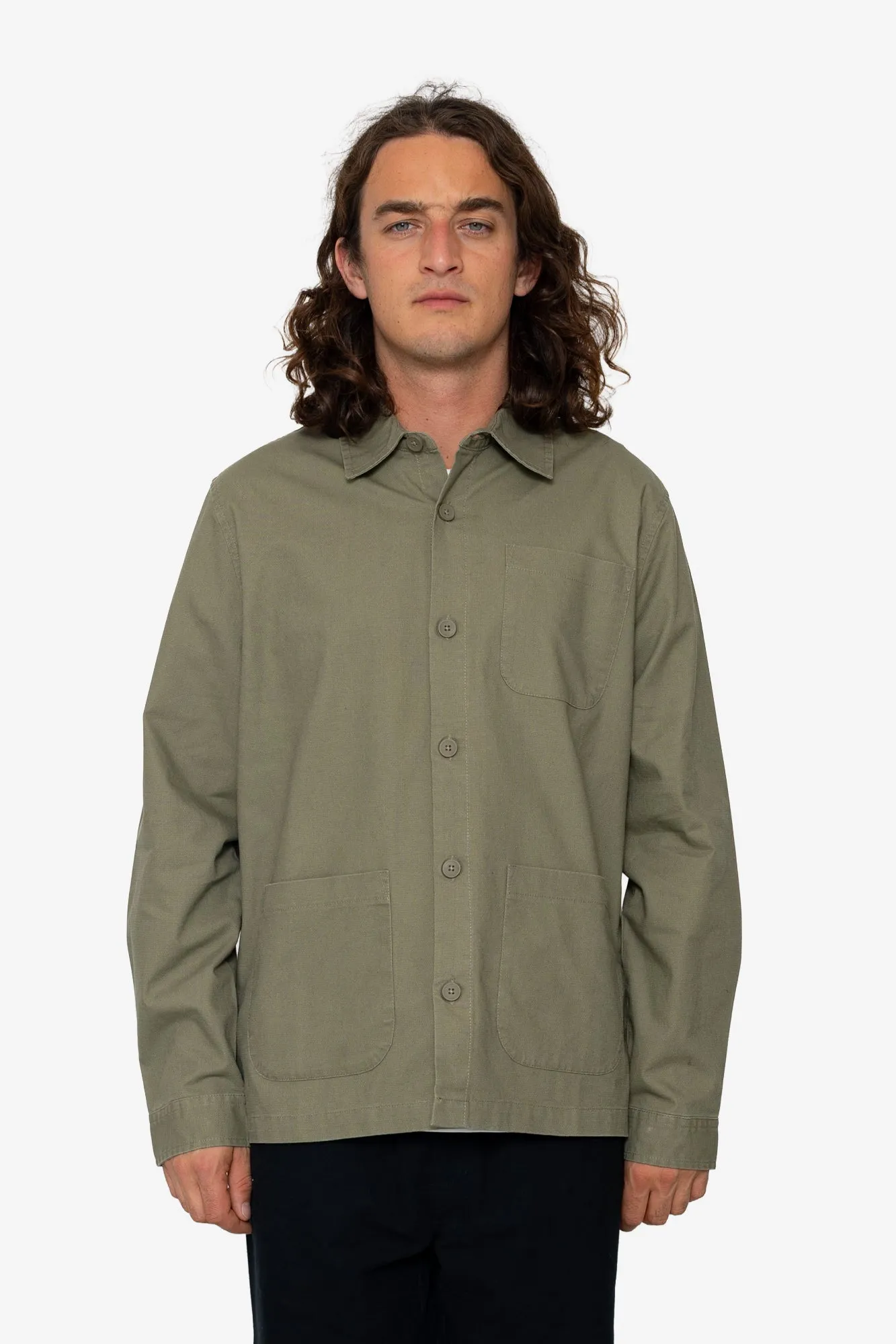 Fiver Overshirt - Light Khaki sold by Folk