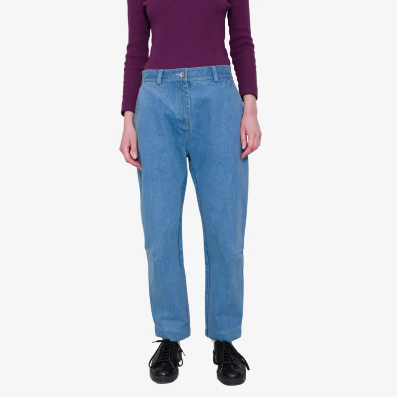 Barrel Trousers - Bleached Denim AW24 sold by Folk