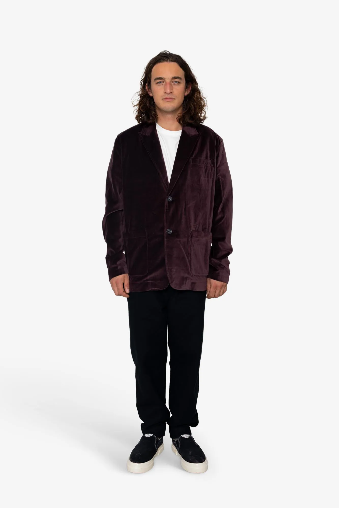 Hamilton Blazer - Bordeaux Velvet sold by Folk product image thumbnail 2