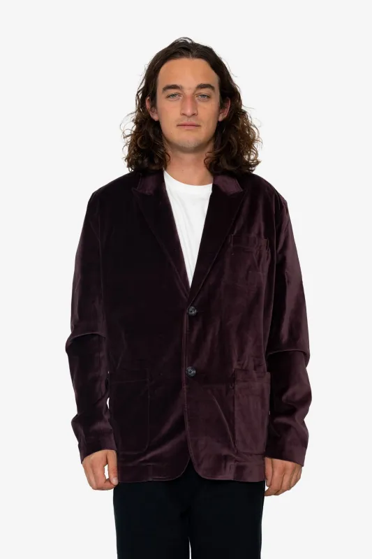 Hamilton Blazer - Bordeaux Velvet sold by Folk