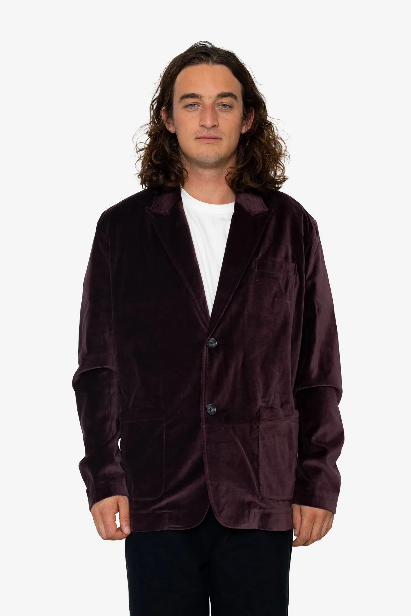 Hamilton Blazer - Bordeaux Velvet sold by Folk