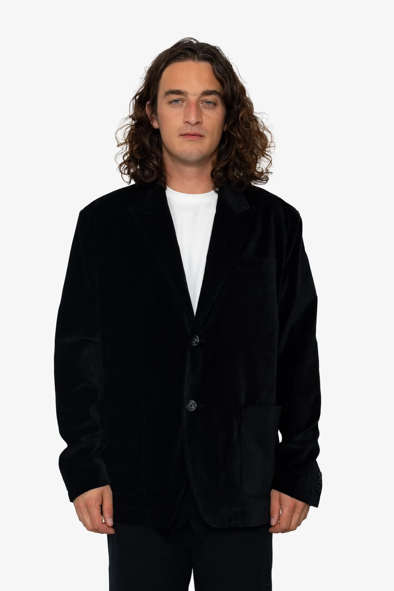 Hamilton Blazer - Black Velvet sold by Folk