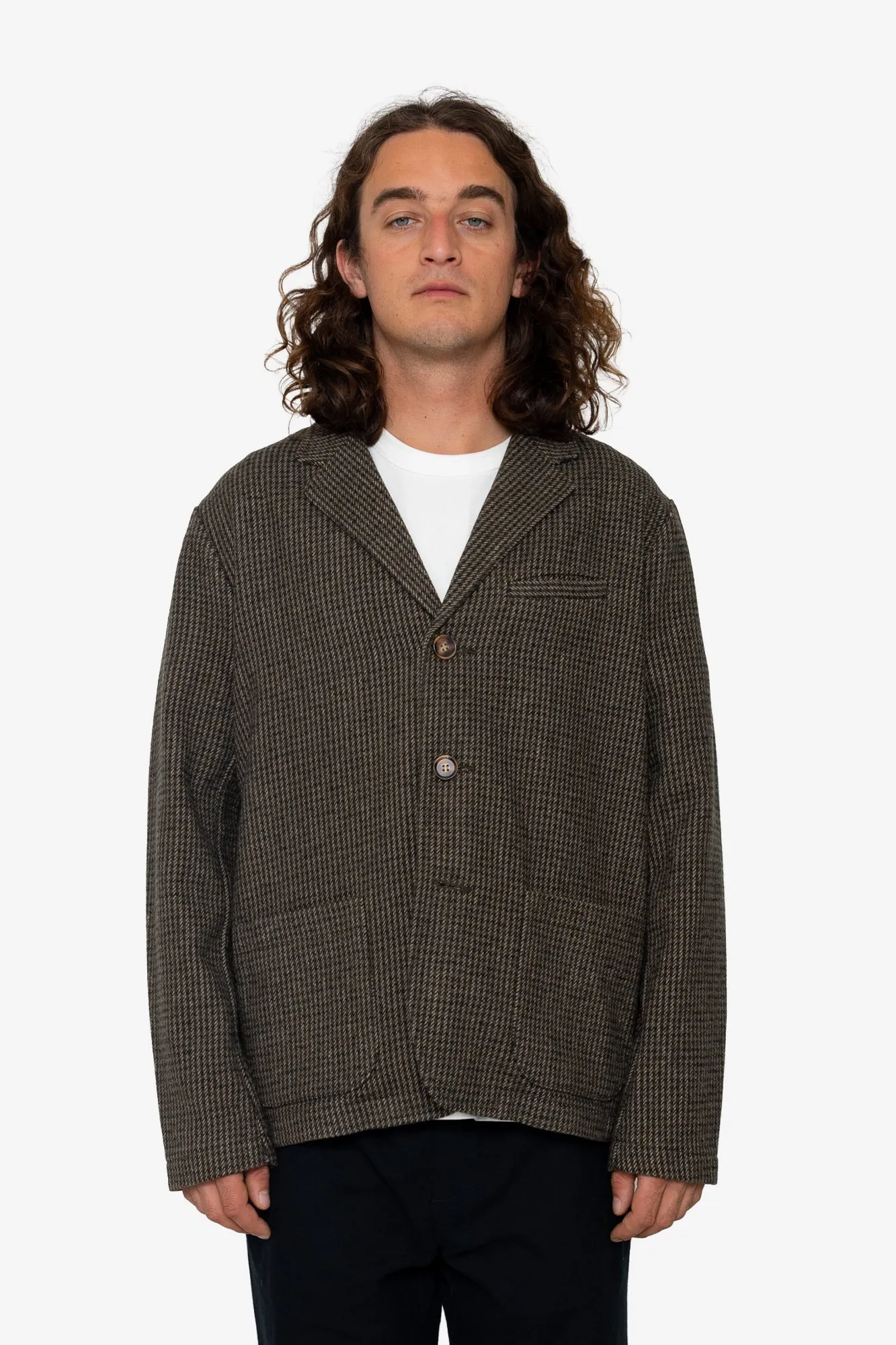 Hamilton Blazer - Mini Check Houndstooth sold by Folk