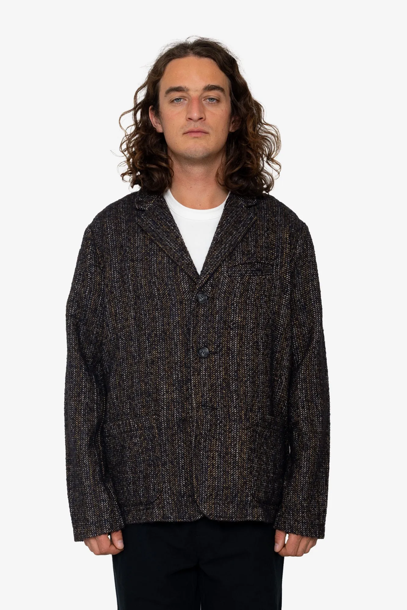 Hamilton Blazer - Brown Herringbone sold by Folk