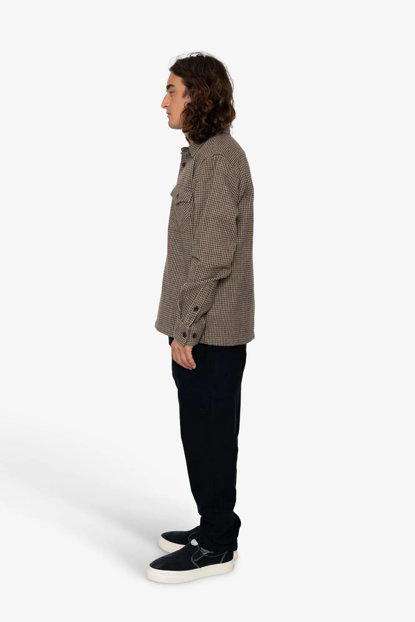 Erin Overshirt - Chocolate Microcheck sold by Folk product image thumbnail 3