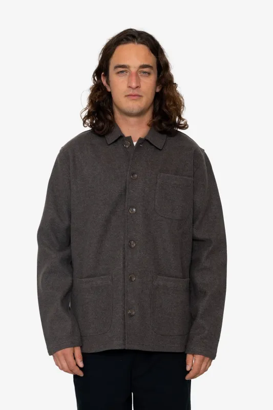 Sonny Overshirt - Charcoal sold by Folk