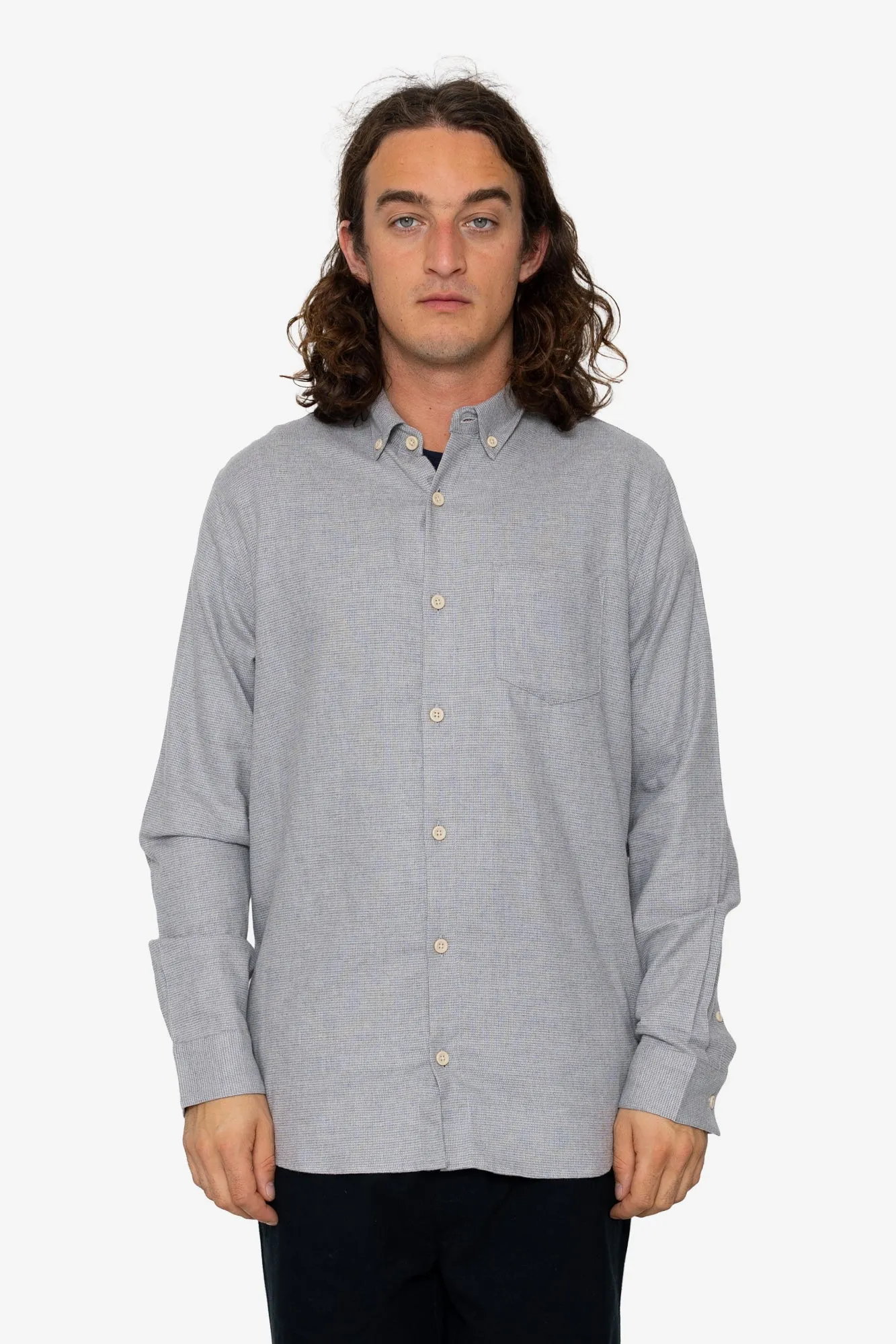 Bobby Button Down - Silver sold by Folk