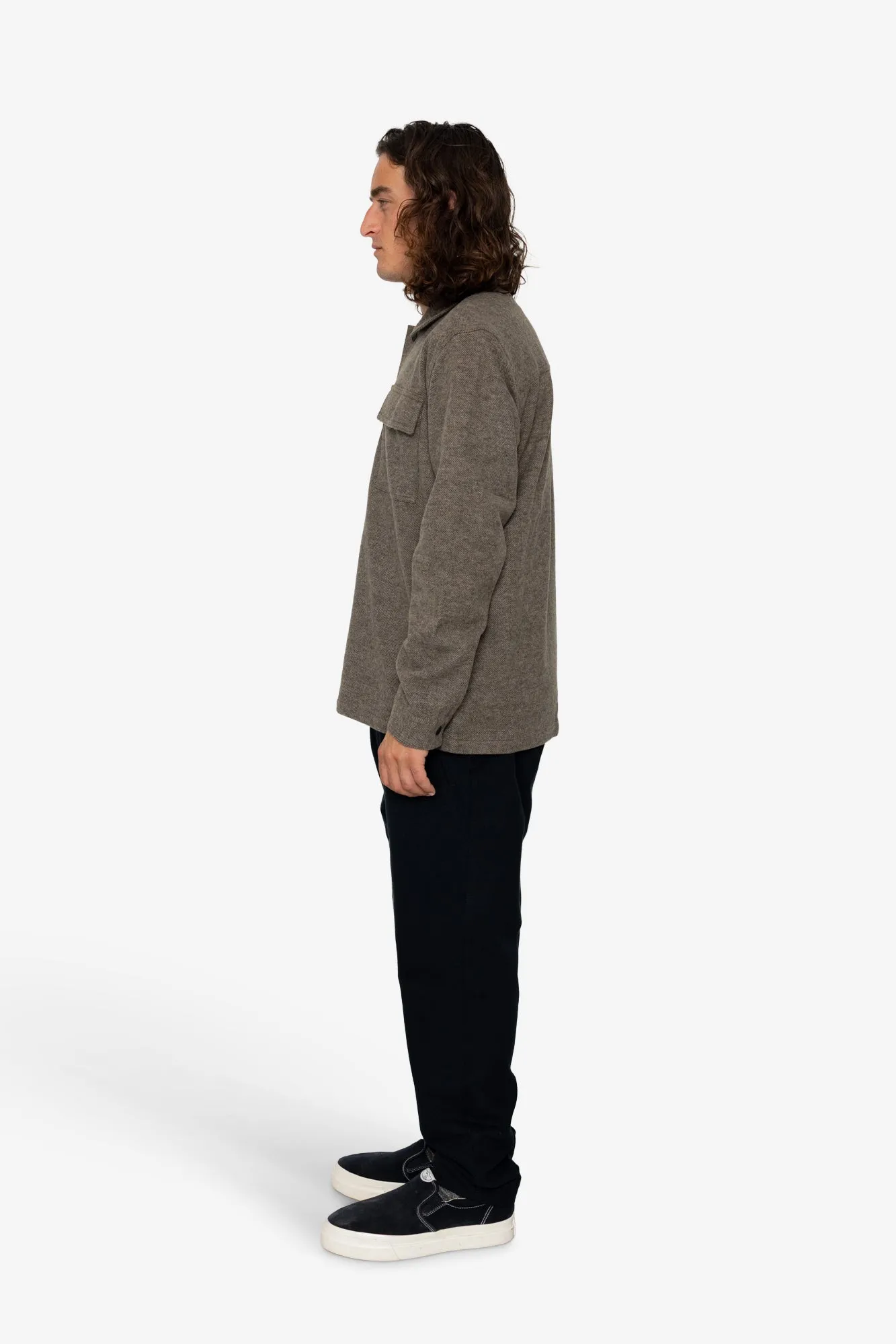 Reece Overshirt - Chocolate Brown / Black sold by Folk product image thumbnail 4