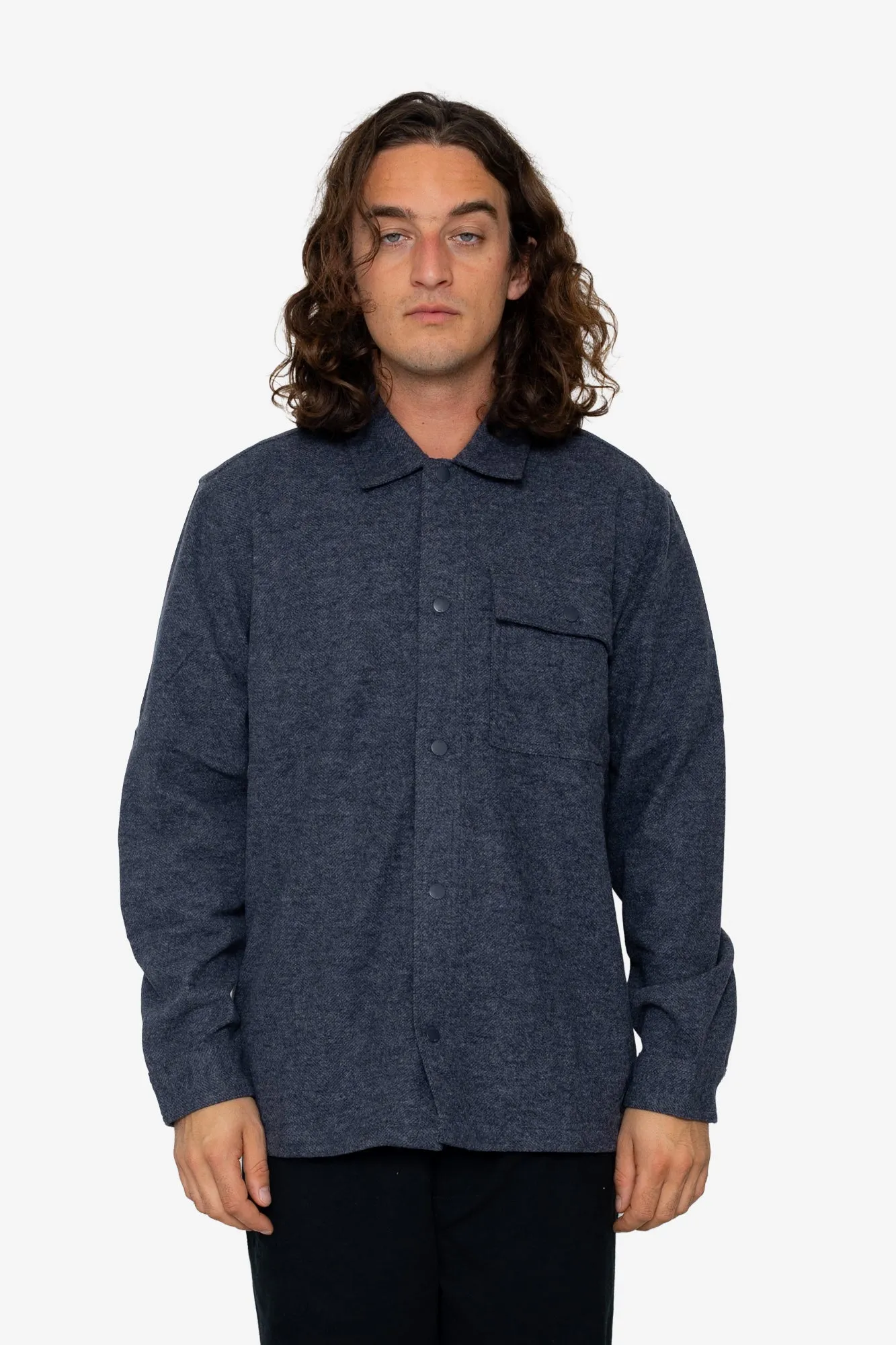 Reece Overshirt - Charcoal sold by Folk